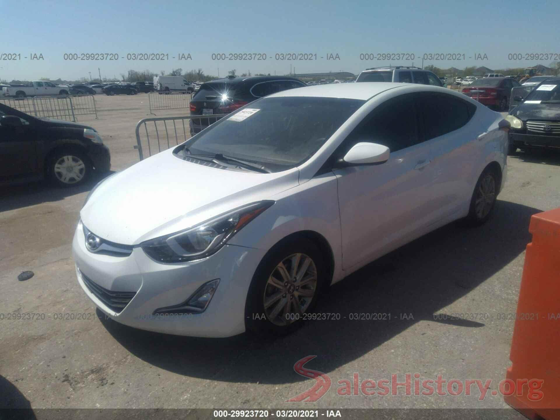 5NPDH4AE2GH661120 2016 HYUNDAI ELANTRA