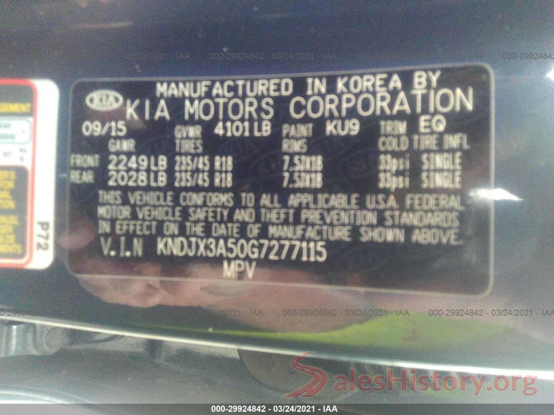 KNDJX3A50G7277115 2016 KIA SOUL