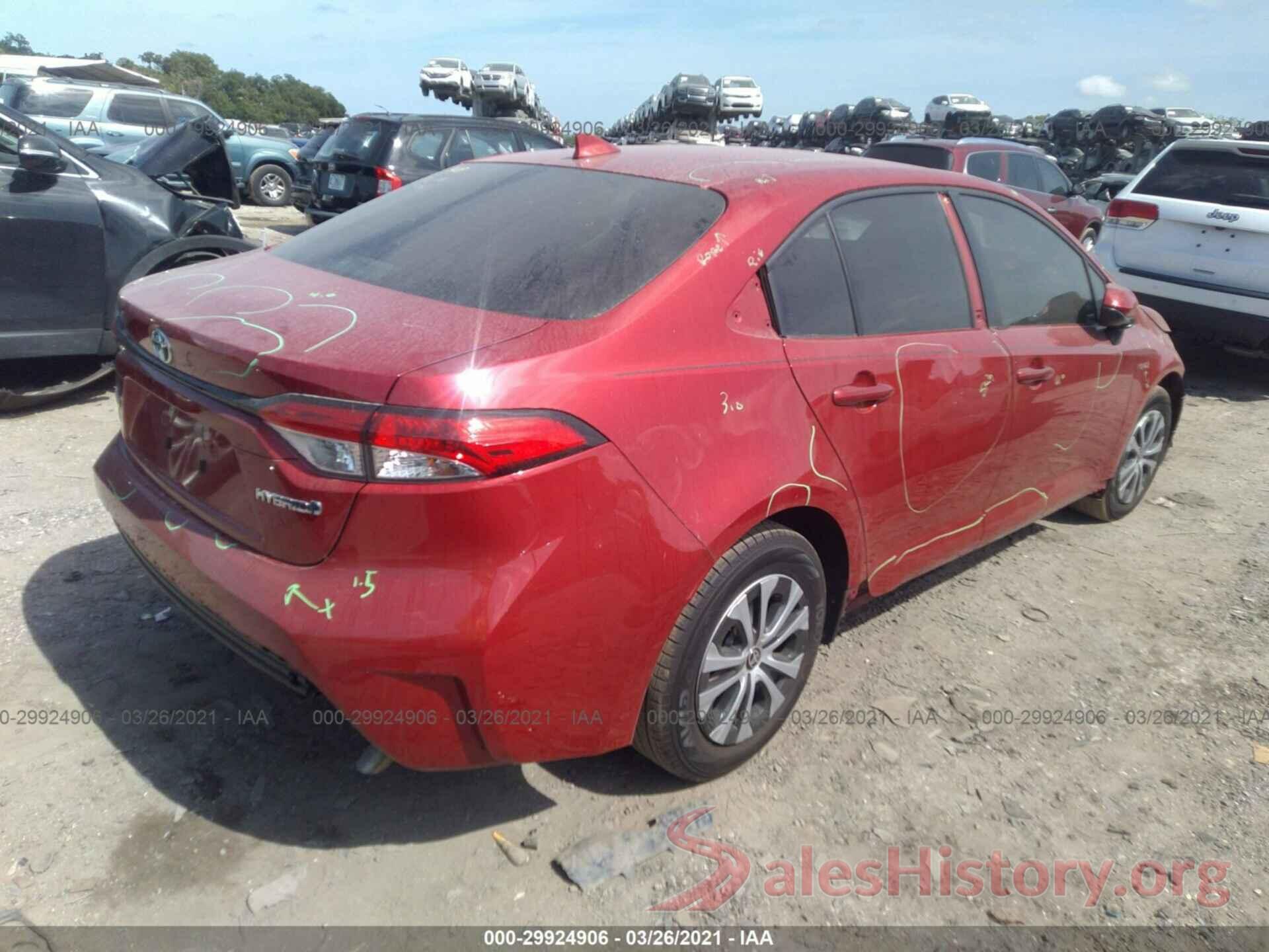 JTDEAMDE2MJ008794 2021 TOYOTA COROLLA