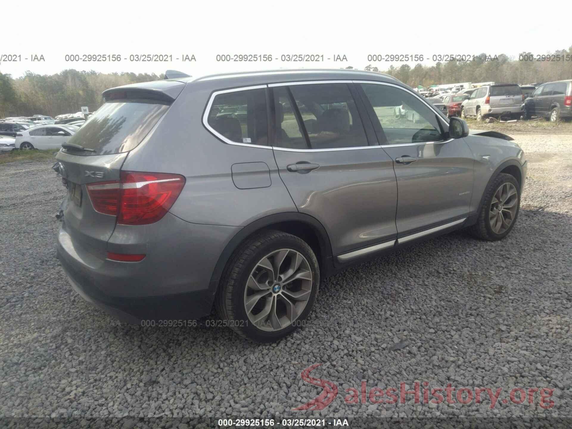 5UXWZ7C51G0R31907 2016 BMW X3