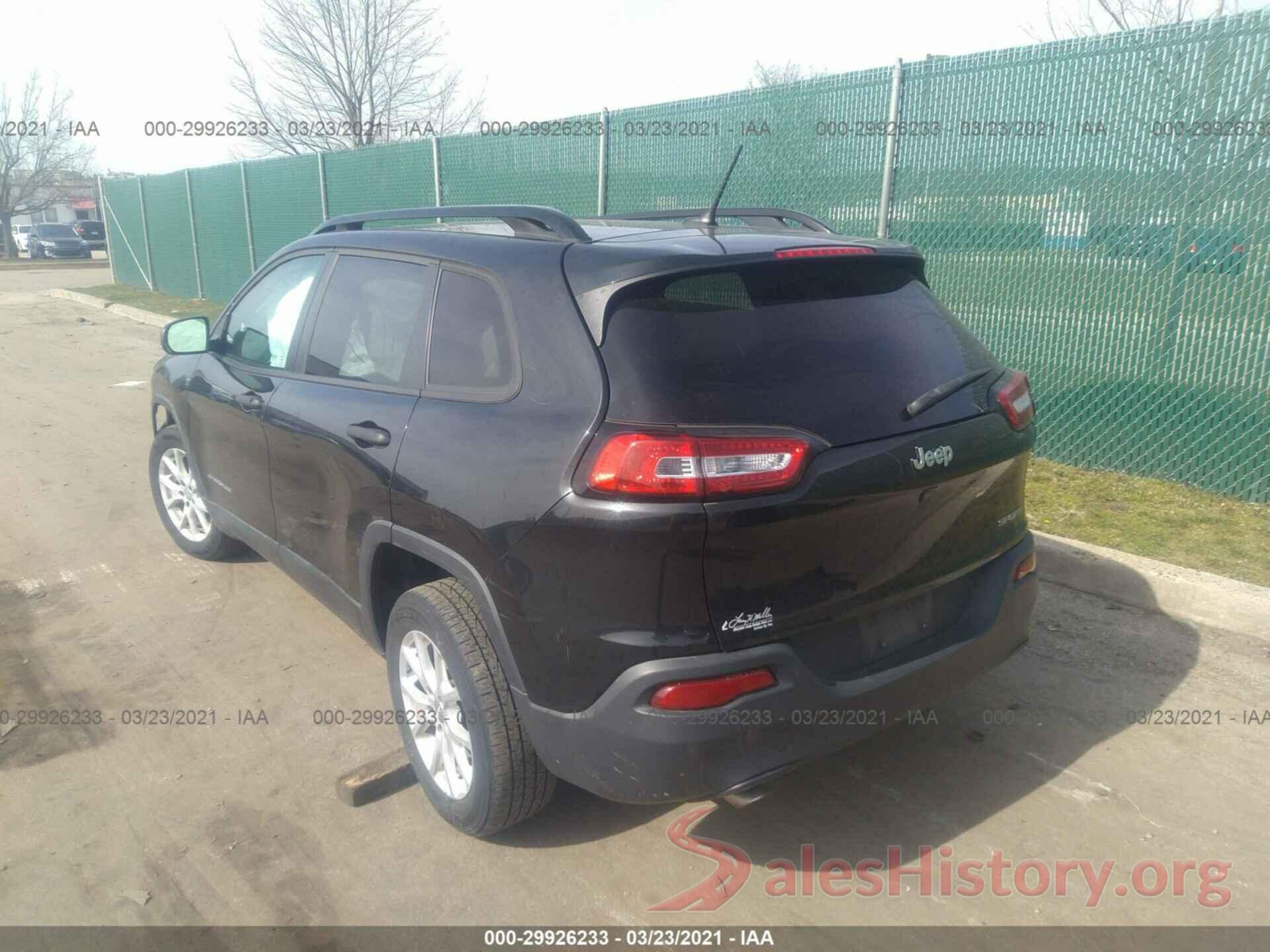 1C4PJLAB0GW190399 2016 JEEP CHEROKEE