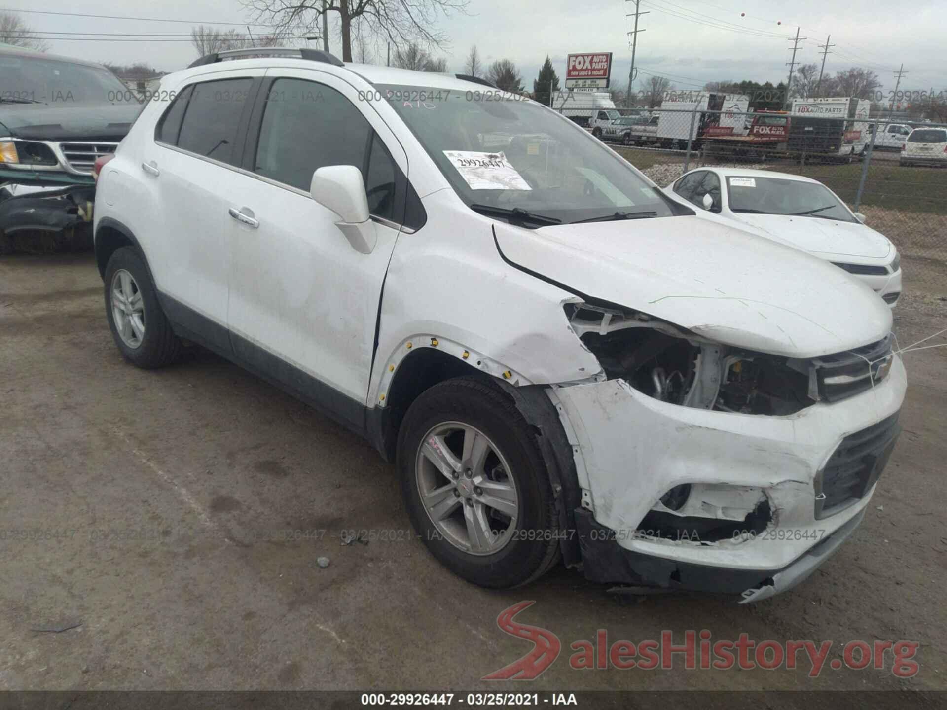 KL7CJPSB2LB029541 2020 CHEVROLET TRAX