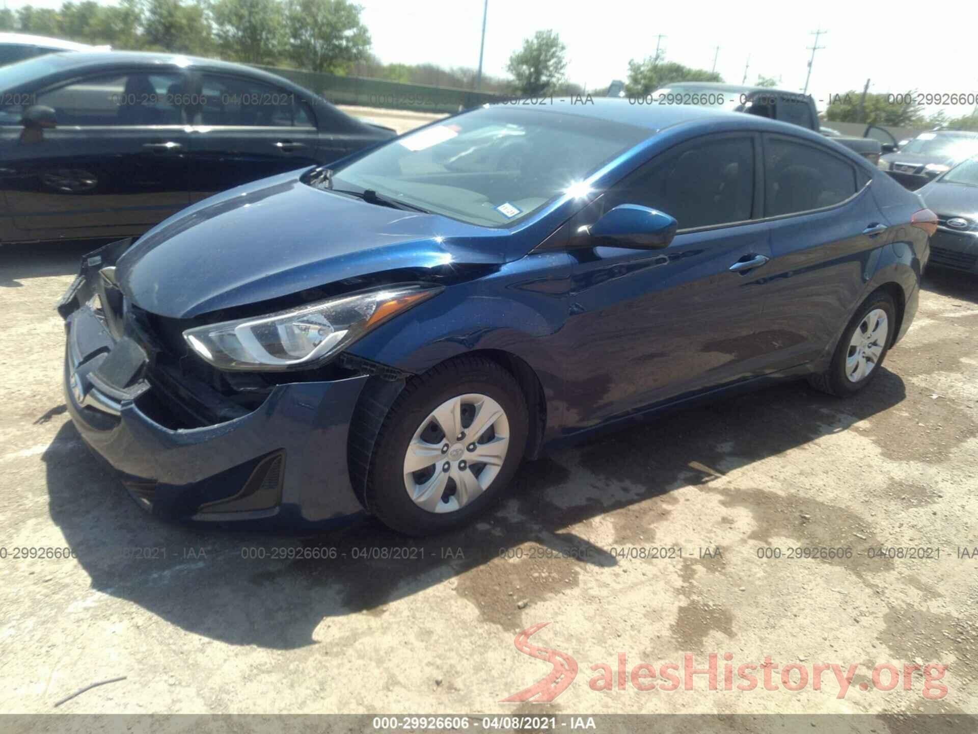 5NPDH4AE3GH764143 2016 HYUNDAI ELANTRA