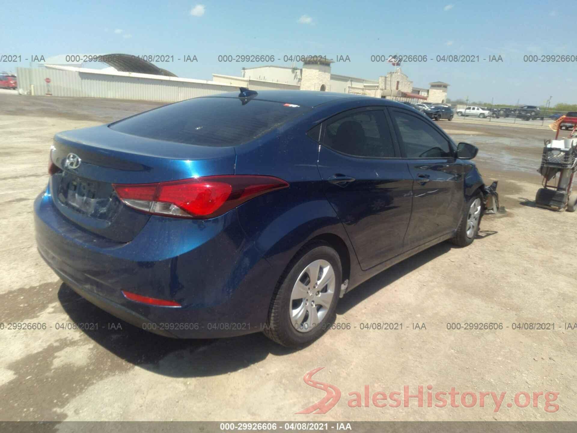 5NPDH4AE3GH764143 2016 HYUNDAI ELANTRA