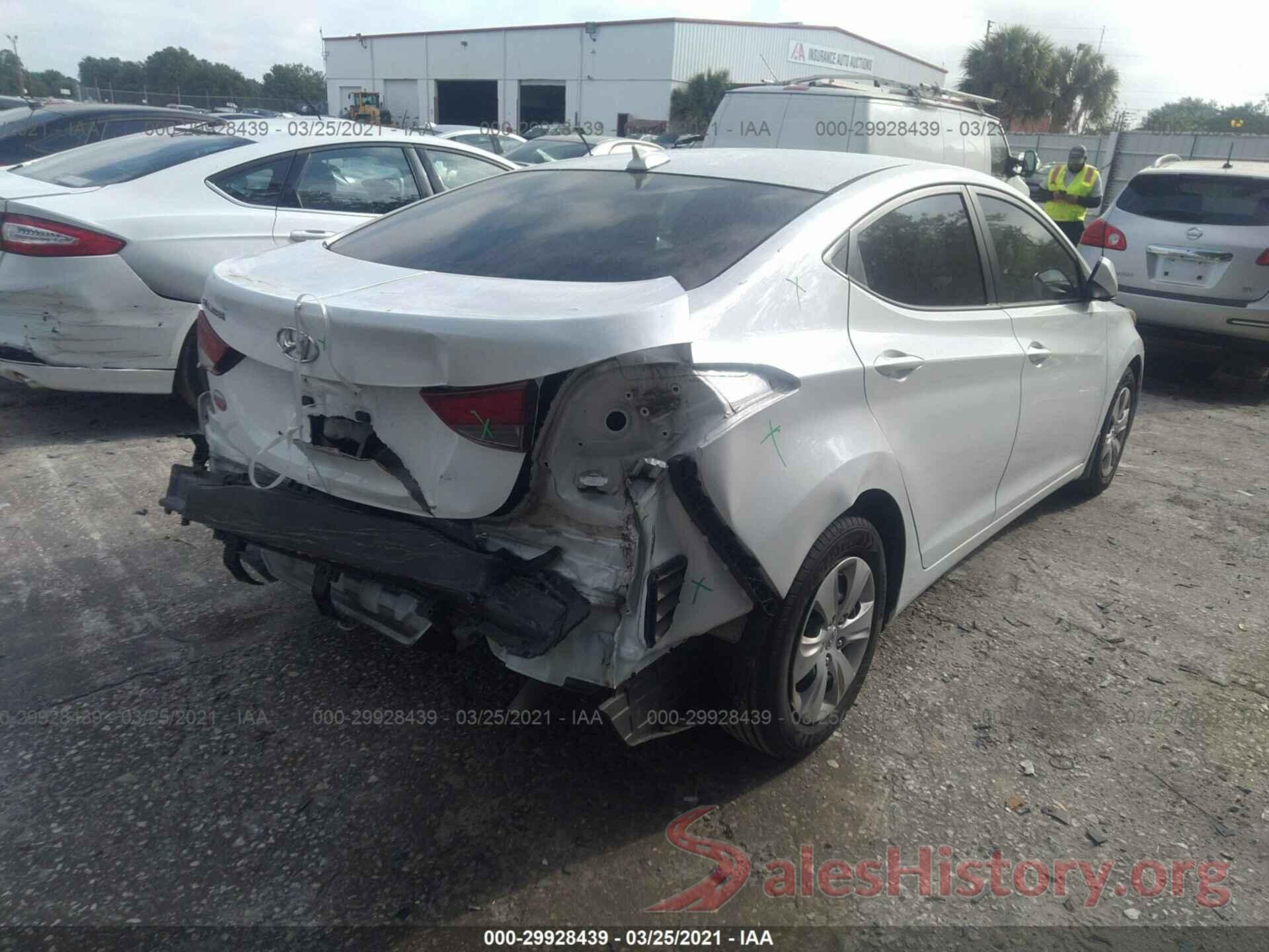 5NPDH4AE1GH780485 2016 HYUNDAI ELANTRA