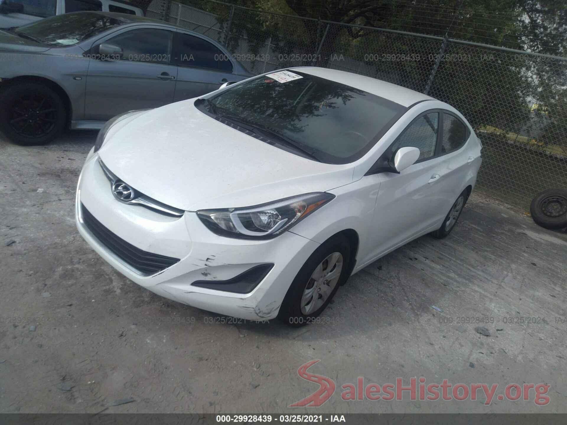 5NPDH4AE1GH780485 2016 HYUNDAI ELANTRA