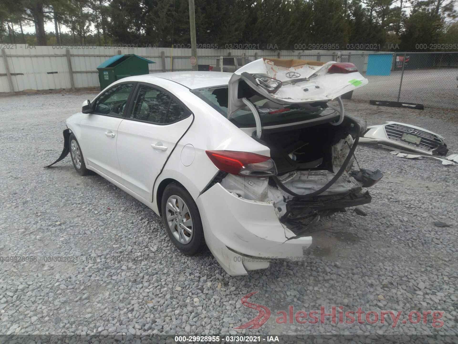 5NPD74LF8HH102326 2017 HYUNDAI ELANTRA