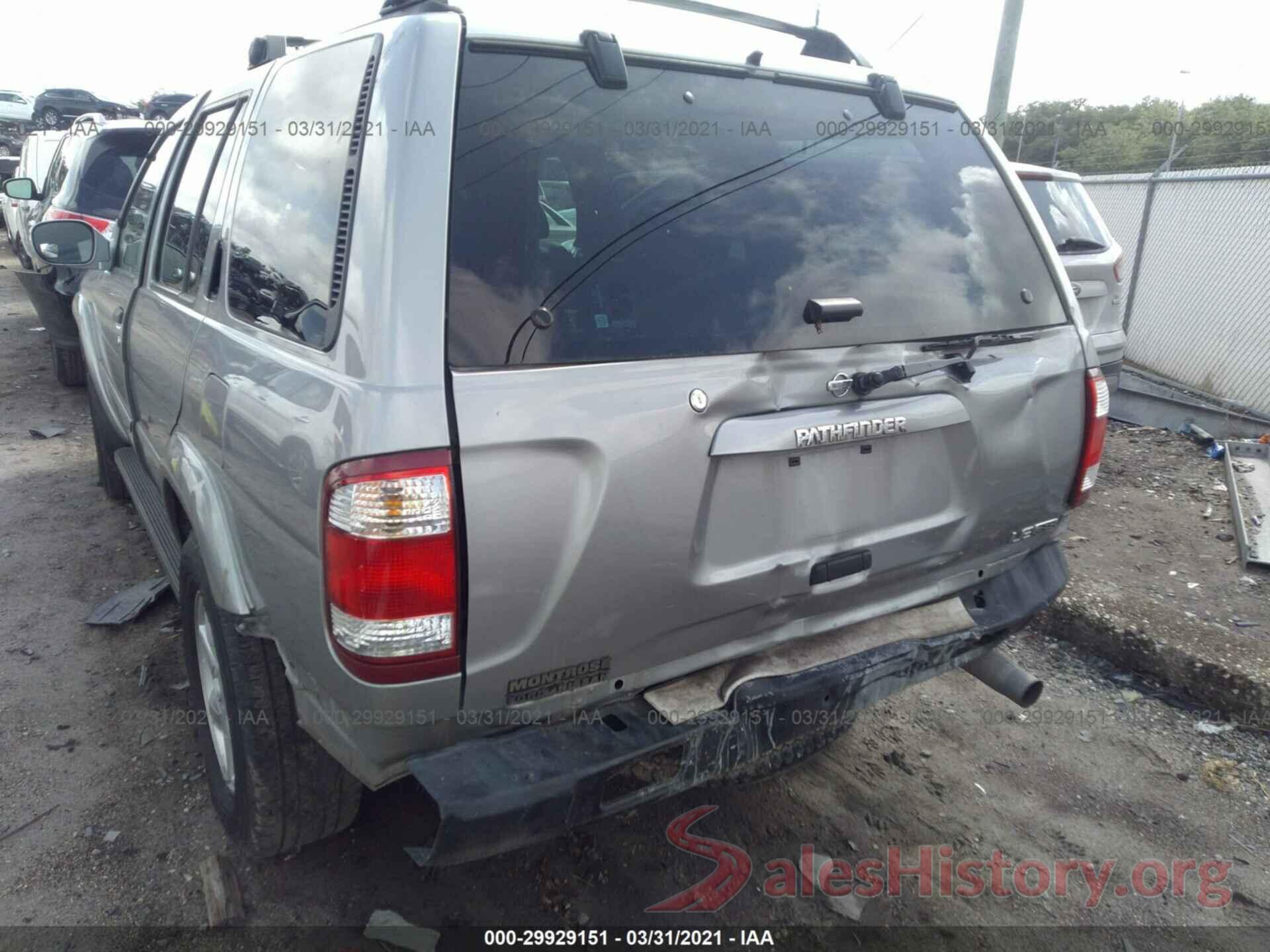 2T3ZFREV2JW454424 2001 NISSAN PATHFINDER