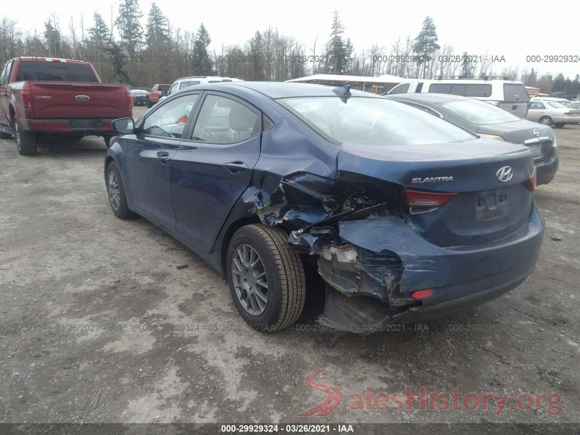 5NPDH4AE4GH694037 2016 HYUNDAI ELANTRA