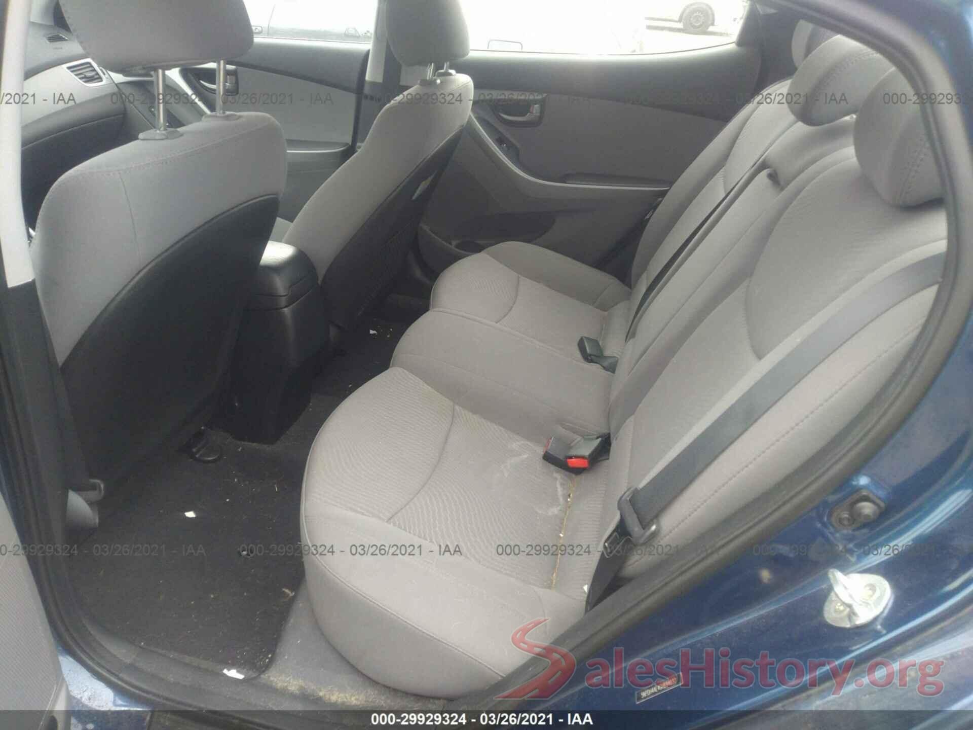 5NPDH4AE4GH694037 2016 HYUNDAI ELANTRA