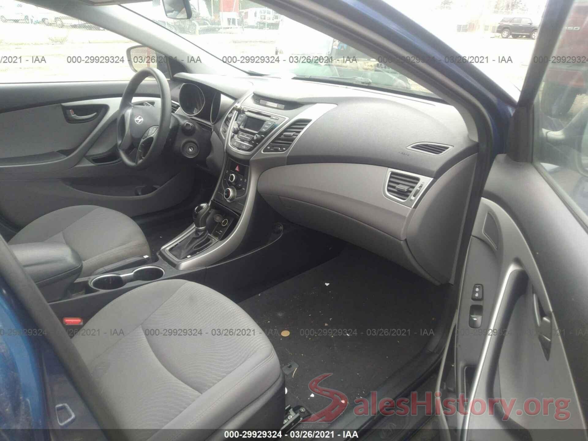 5NPDH4AE4GH694037 2016 HYUNDAI ELANTRA