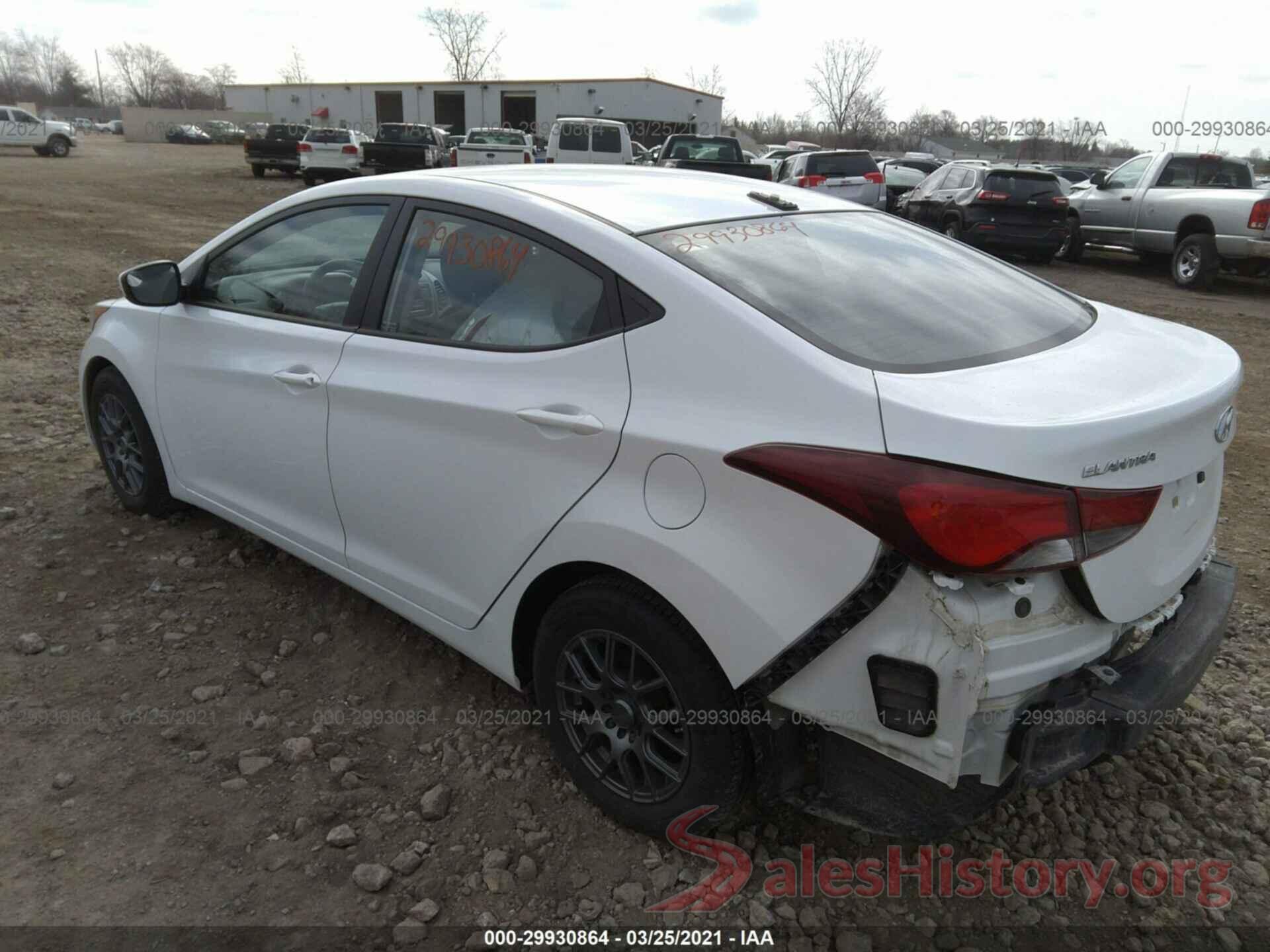 5NPDH4AE5GH753290 2016 HYUNDAI ELANTRA