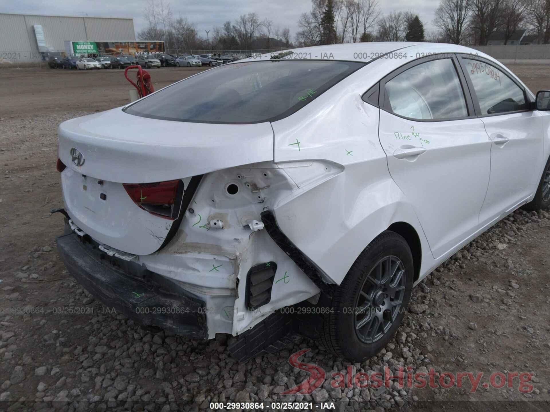 5NPDH4AE5GH753290 2016 HYUNDAI ELANTRA