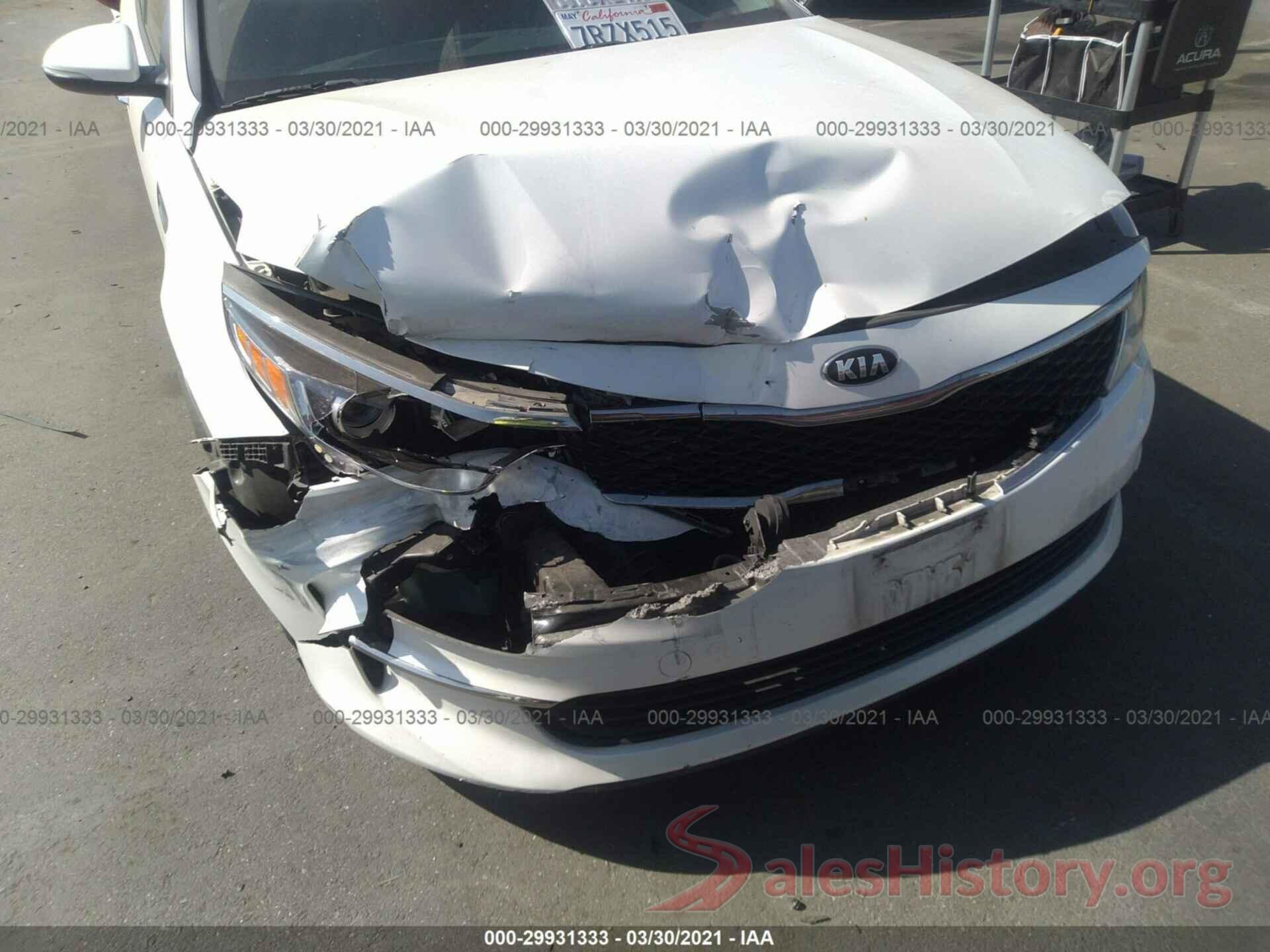 KNAGT4L3XG5076077 2016 KIA OPTIMA