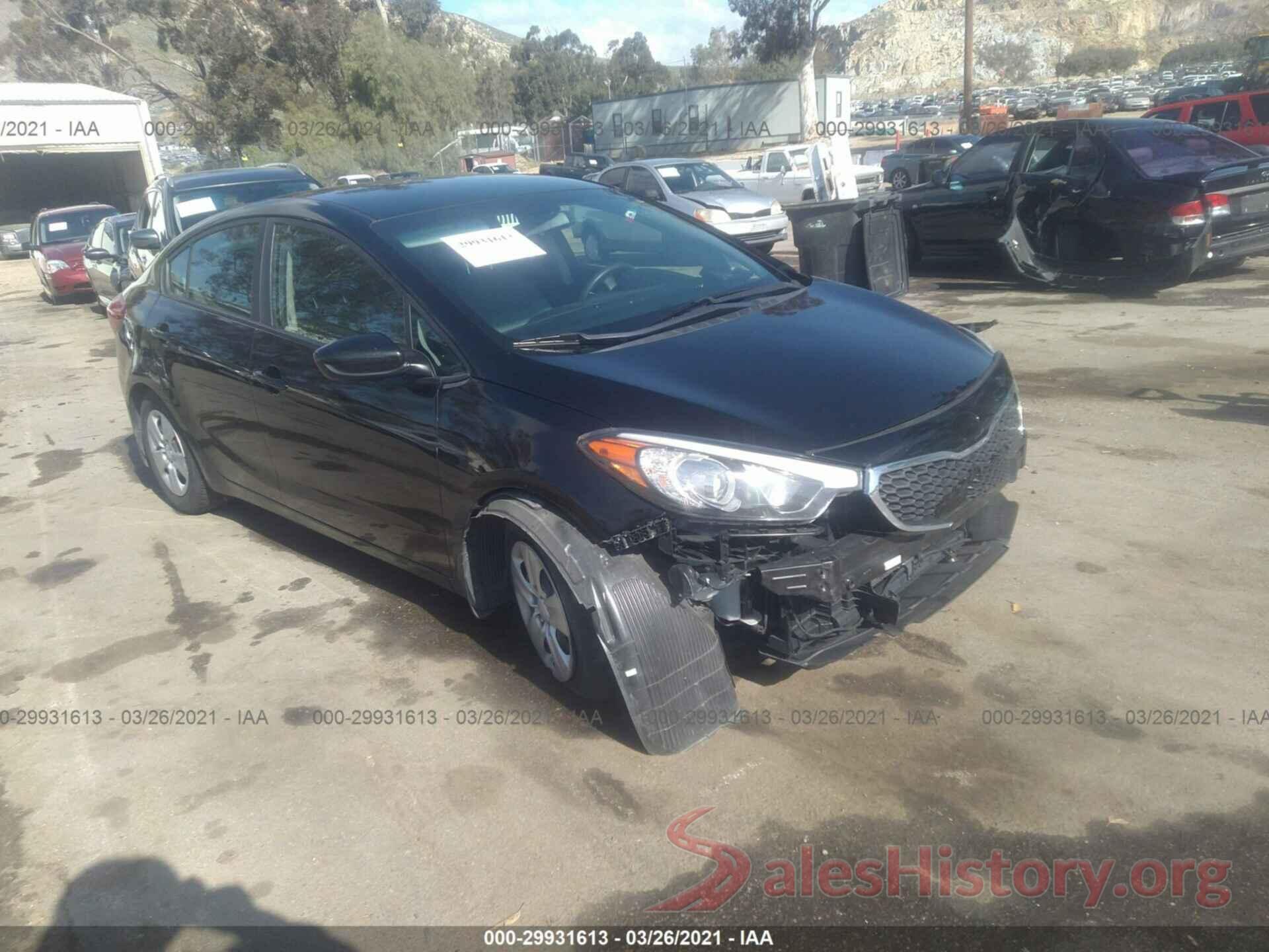 KNAFK4A61G5539381 2016 KIA FORTE