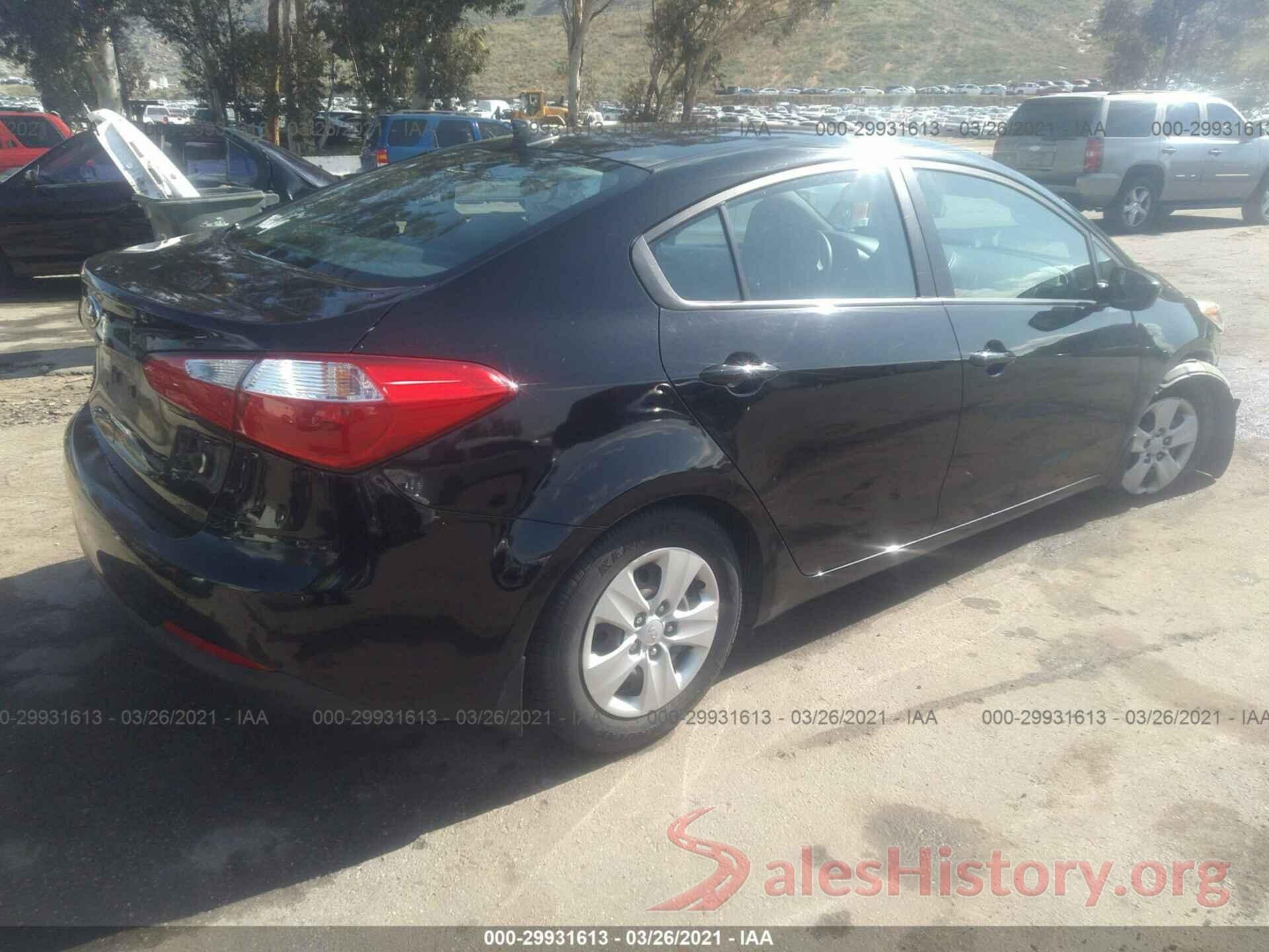 KNAFK4A61G5539381 2016 KIA FORTE