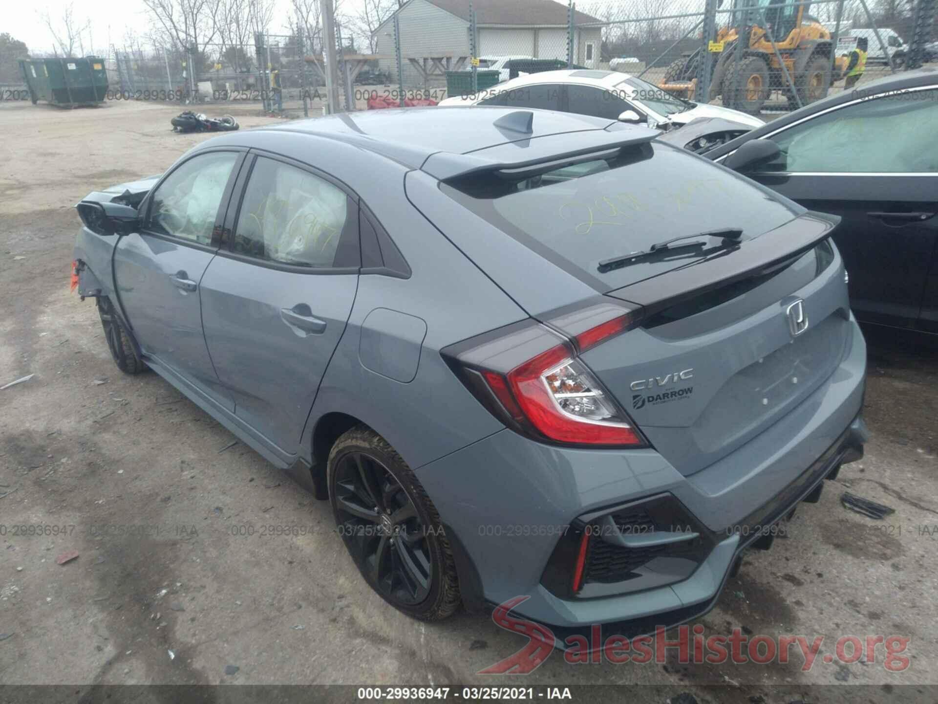 SHHFK7H49MU202443 2021 HONDA CIVIC HATCHBACK