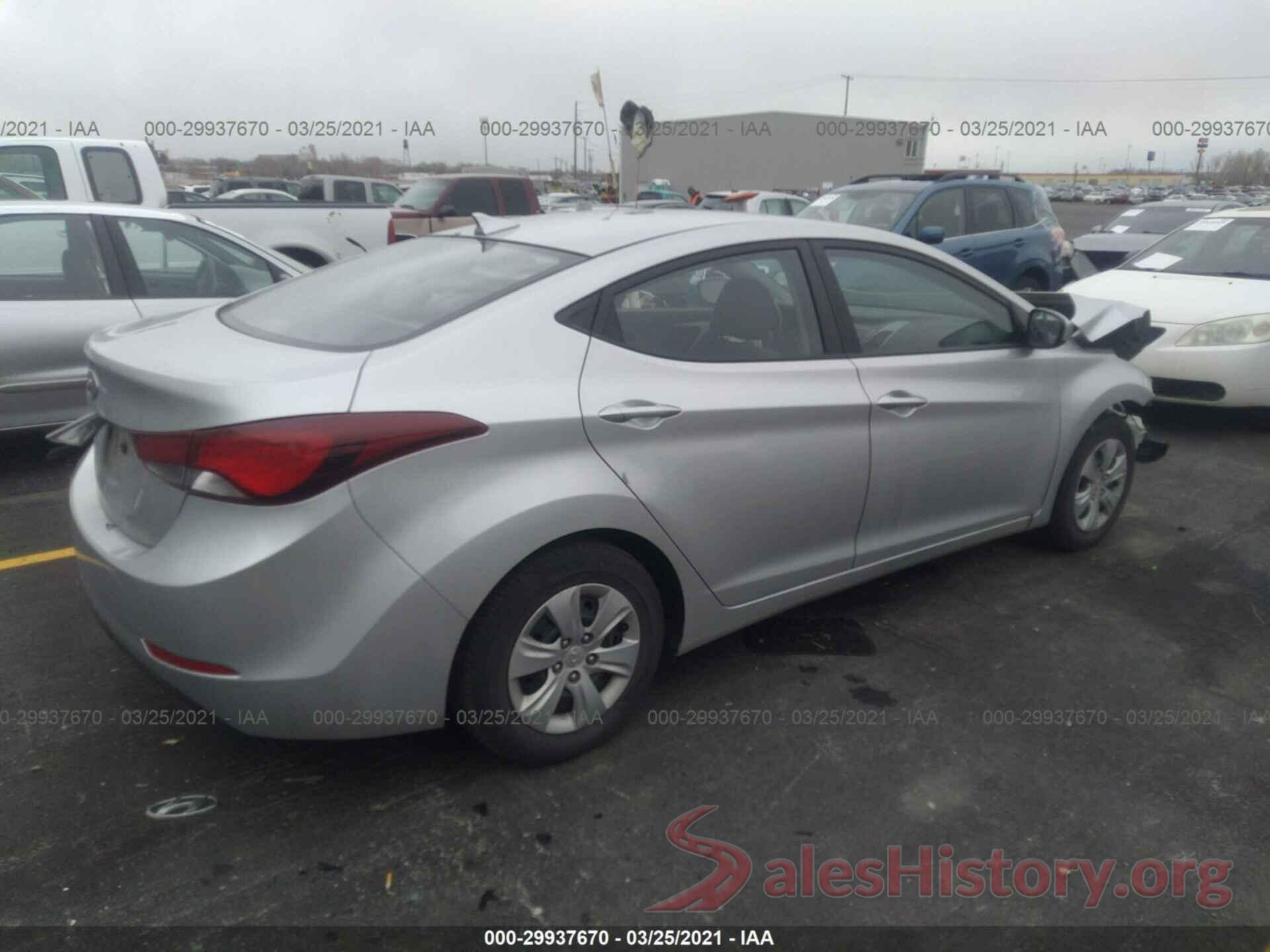 5NPDH4AE1GH719525 2016 HYUNDAI ELANTRA