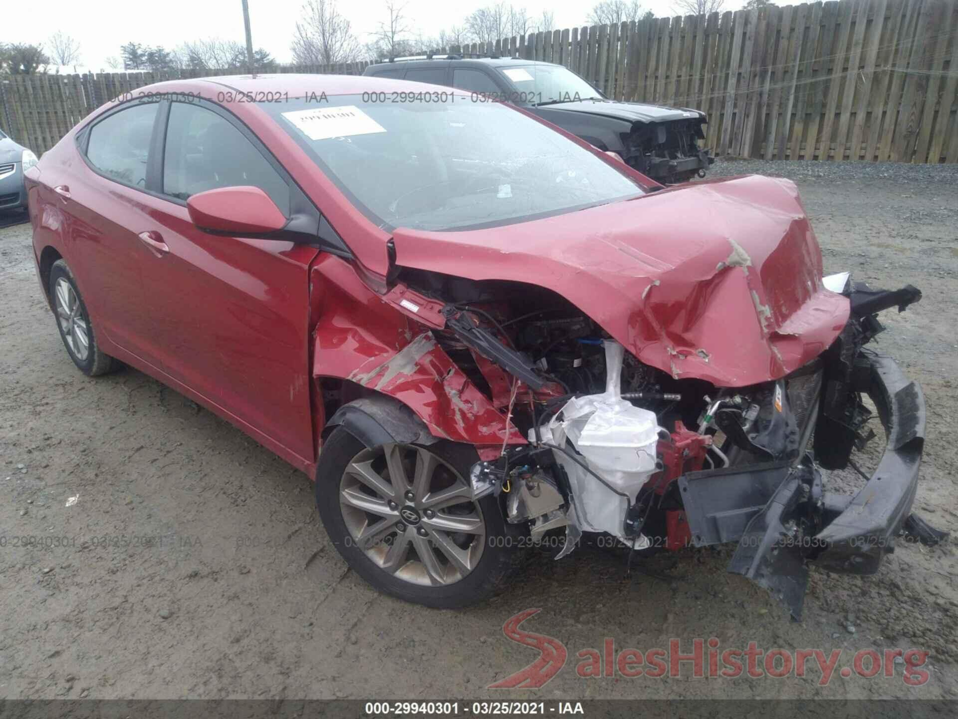 KMHDH4AE6GU518737 2016 HYUNDAI ELANTRA