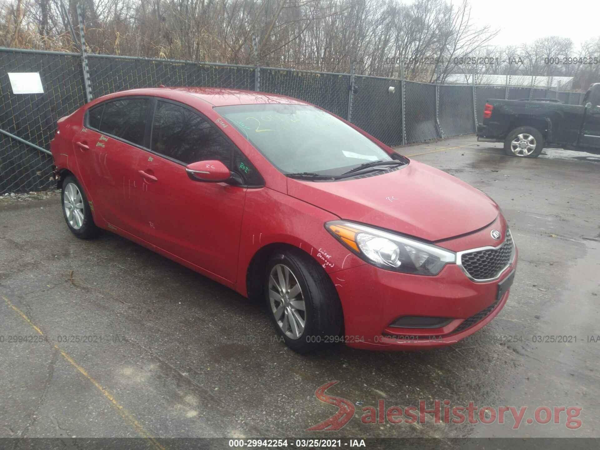 KNAFX4A60G5577458 2016 KIA FORTE