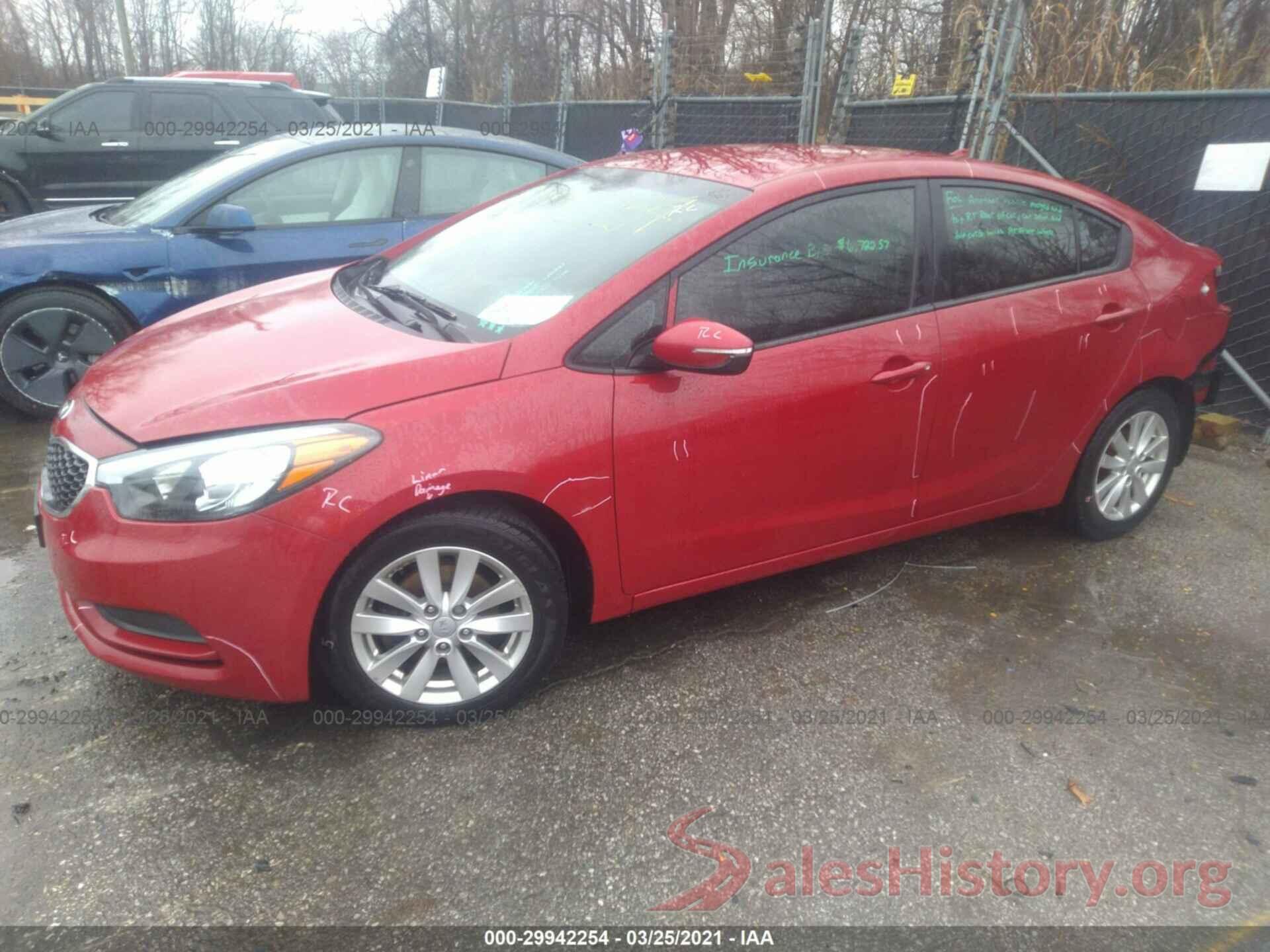 KNAFX4A60G5577458 2016 KIA FORTE