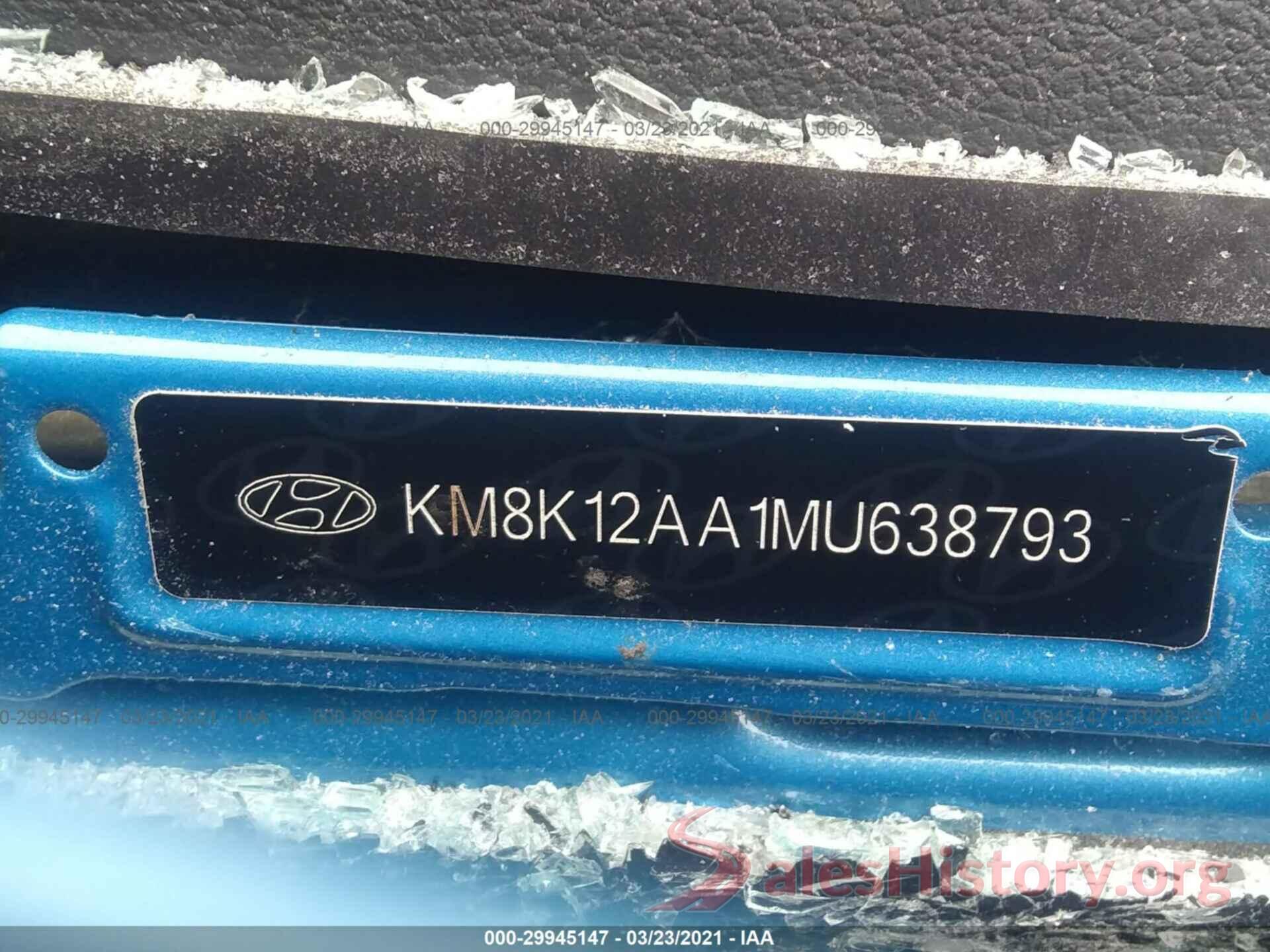 KM8K12AA1MU638793 2021 HYUNDAI KONA