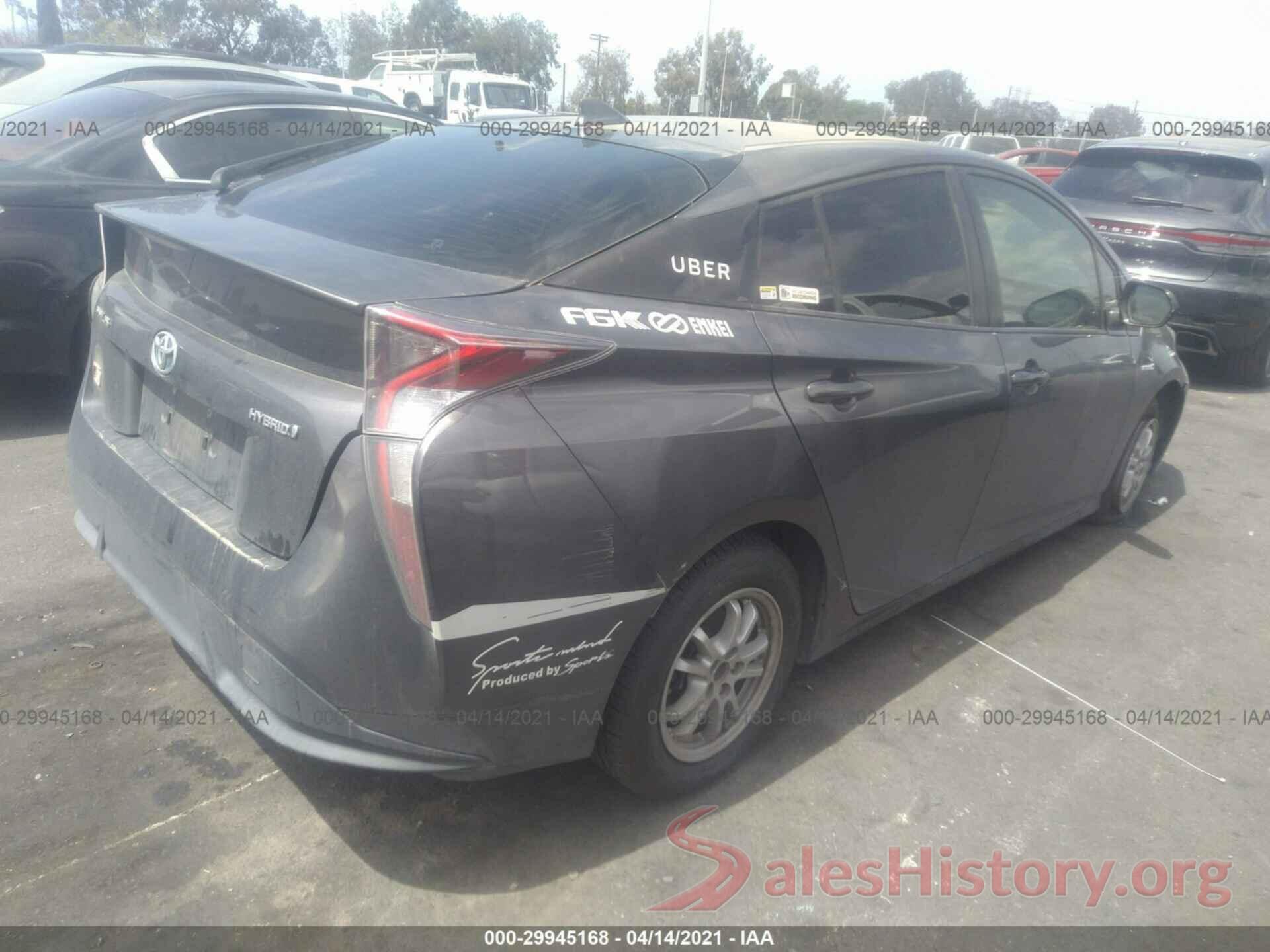 JTDKARFU3G3023835 2016 TOYOTA PRIUS