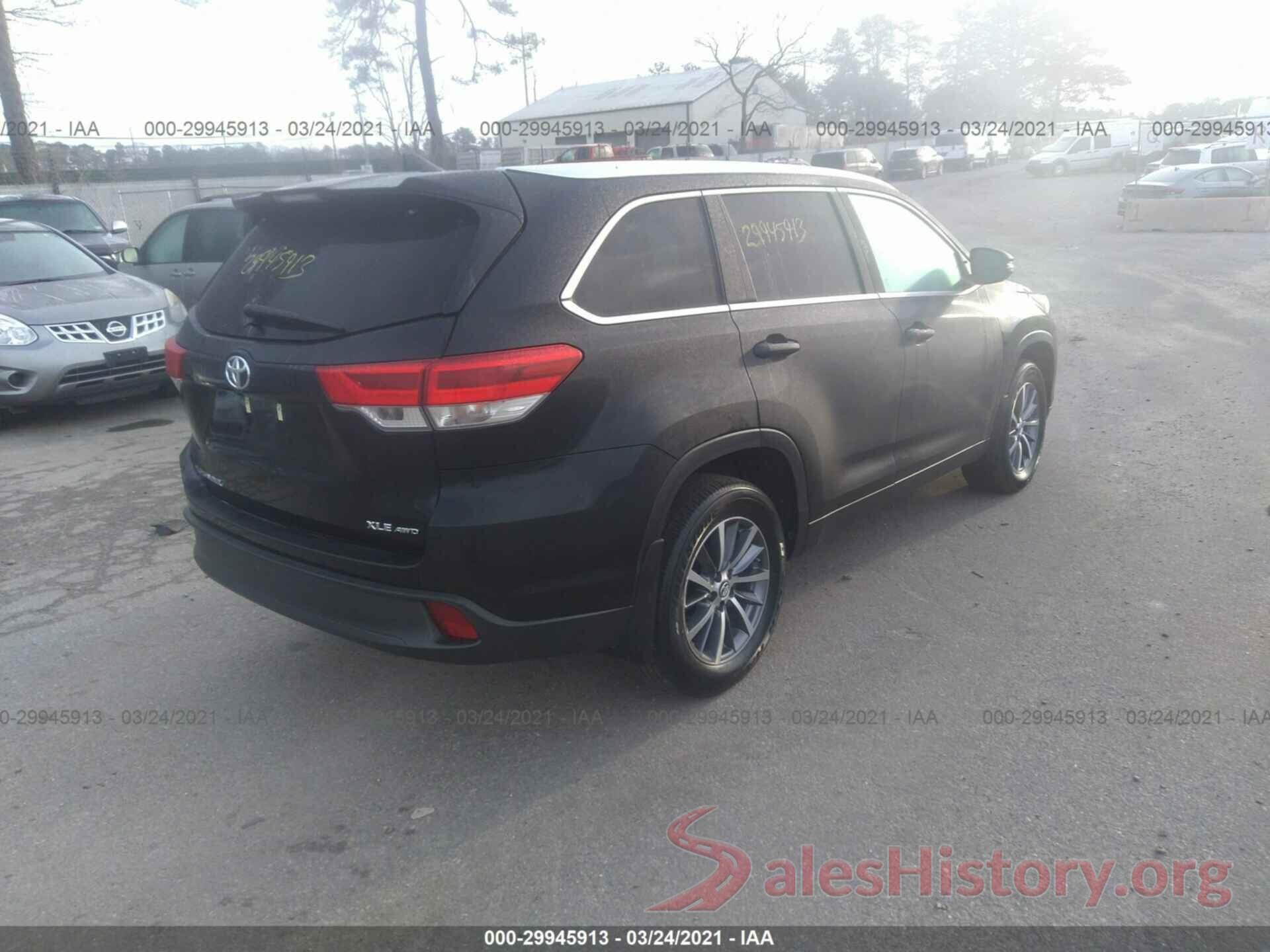 5TDJZRFH4KS594555 2019 TOYOTA HIGHLANDER