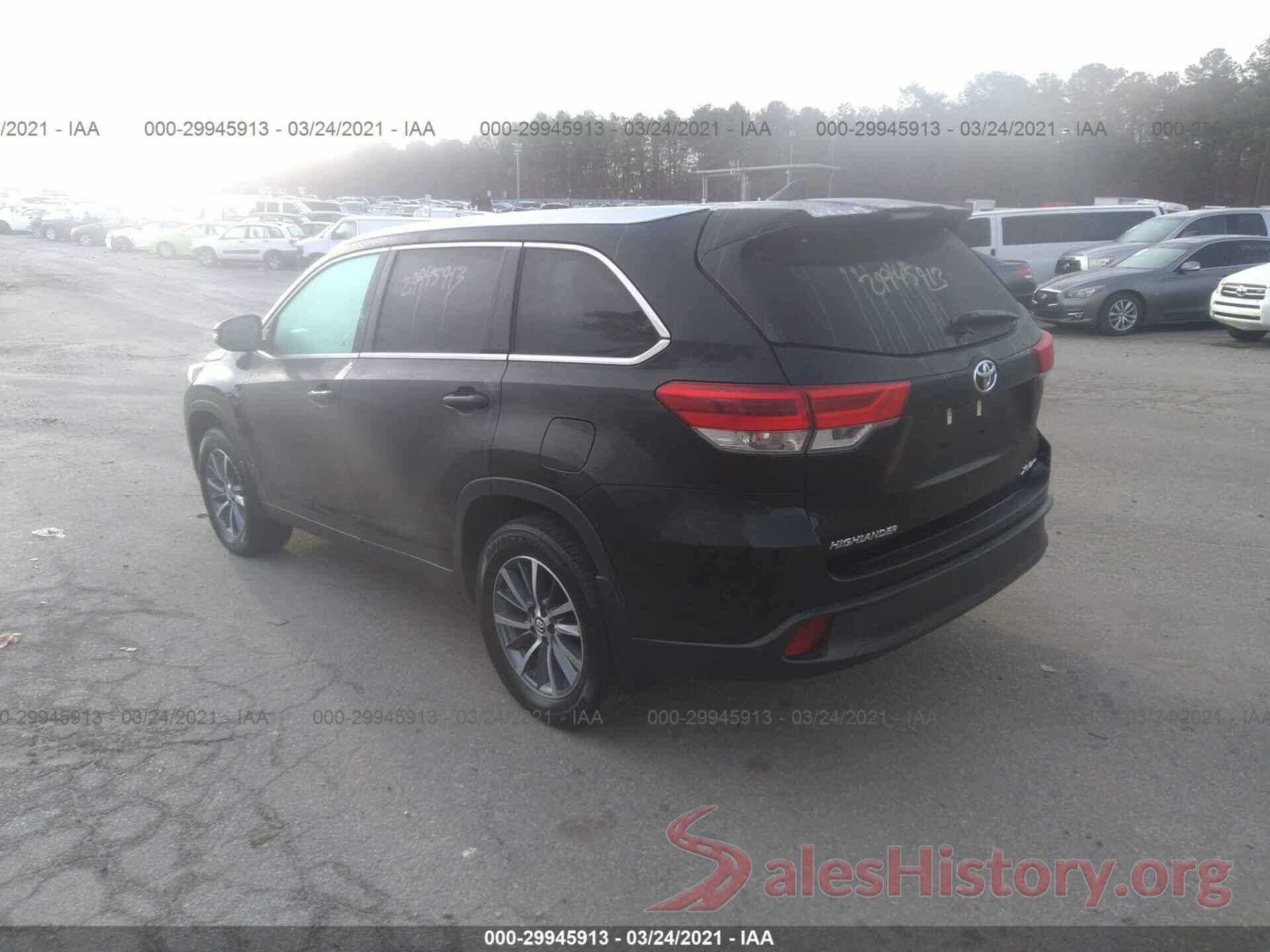 5TDJZRFH4KS594555 2019 TOYOTA HIGHLANDER