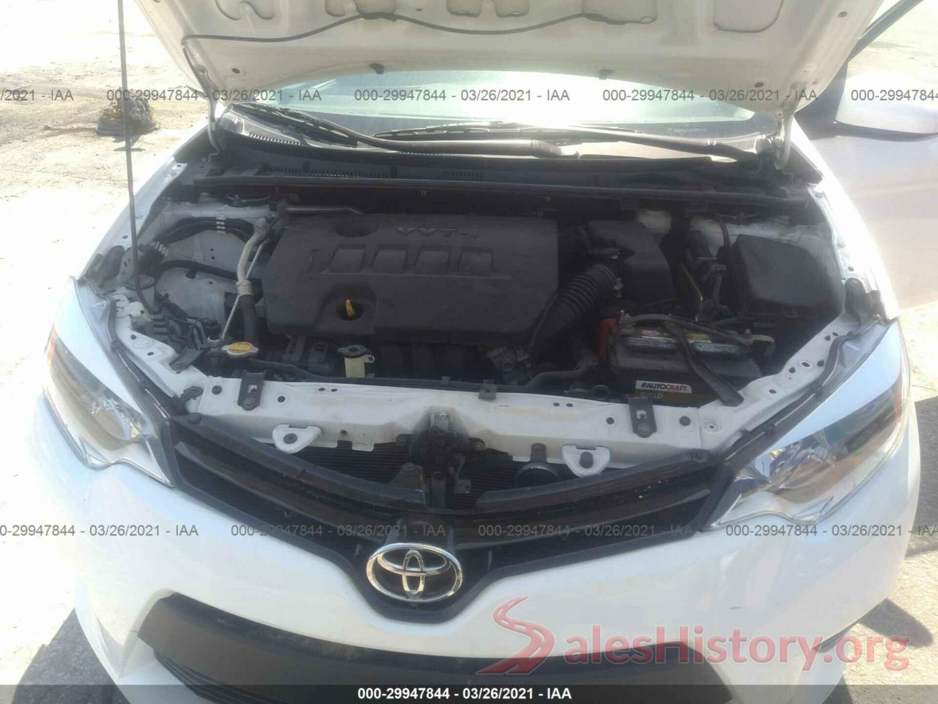 5YFBURHE3GP399780 2016 TOYOTA COROLLA