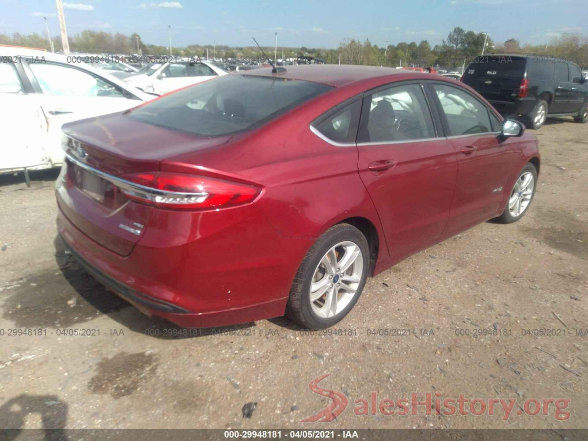 3FA6P0LU0JR221741 2018 FORD FUSION HYBRID