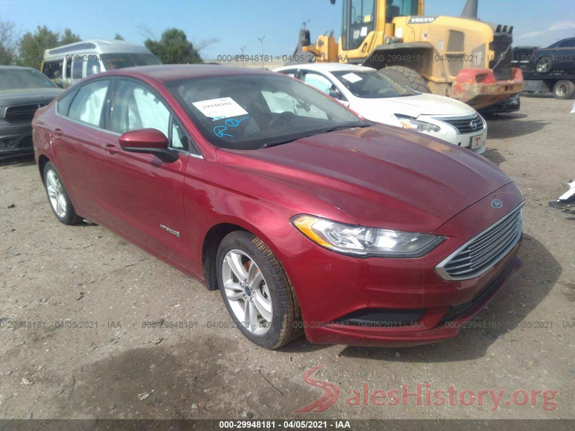 3FA6P0LU0JR221741 2018 FORD FUSION HYBRID