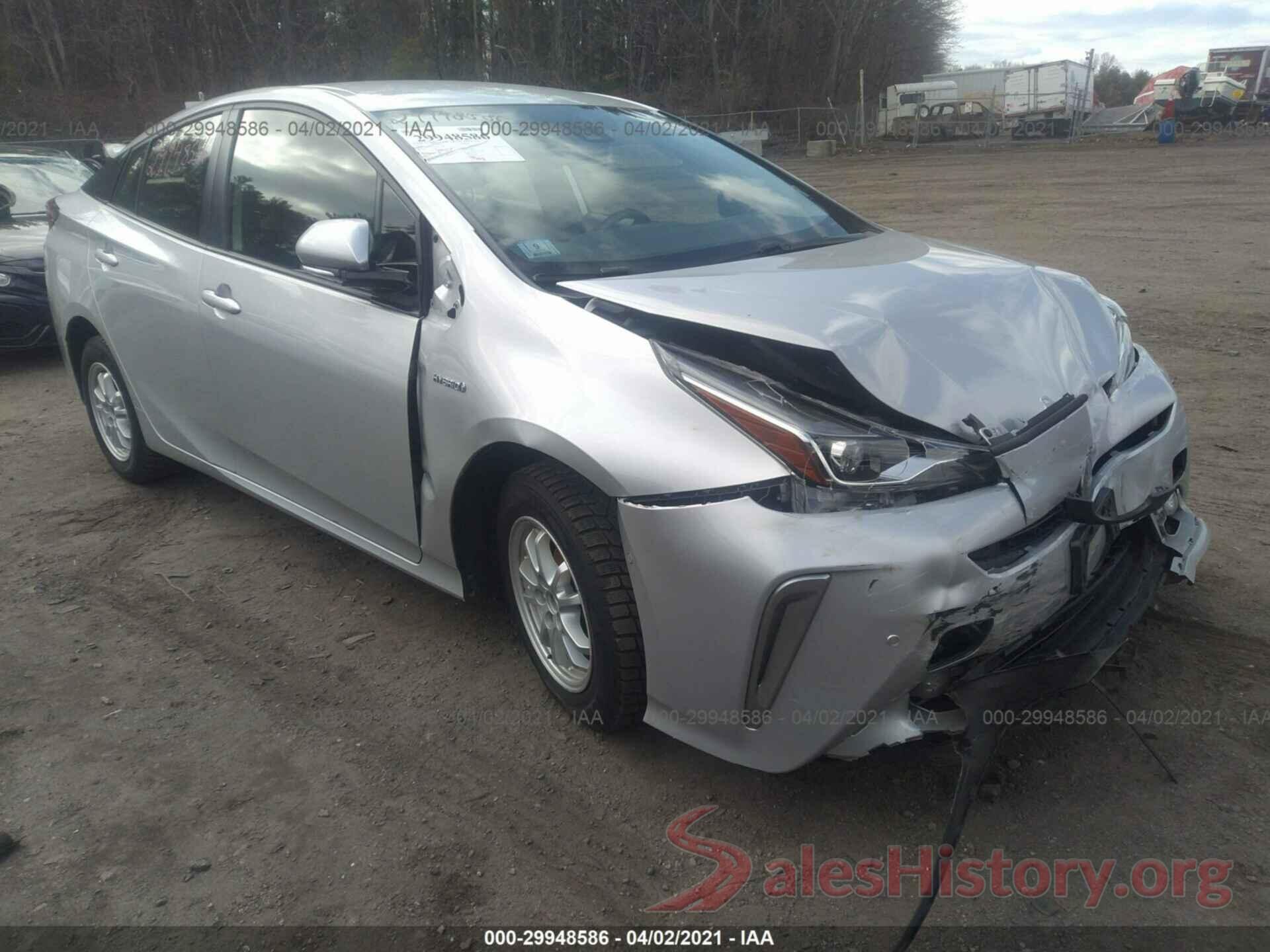 JTDL9RFU2K3011584 2019 TOYOTA PRIUS