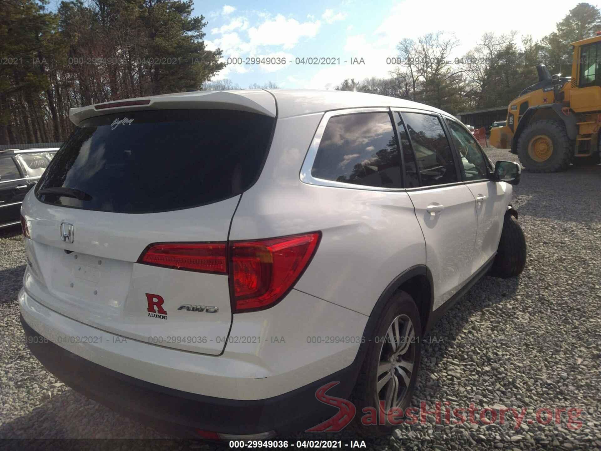 5FNYF6H59GB059256 2016 HONDA PILOT