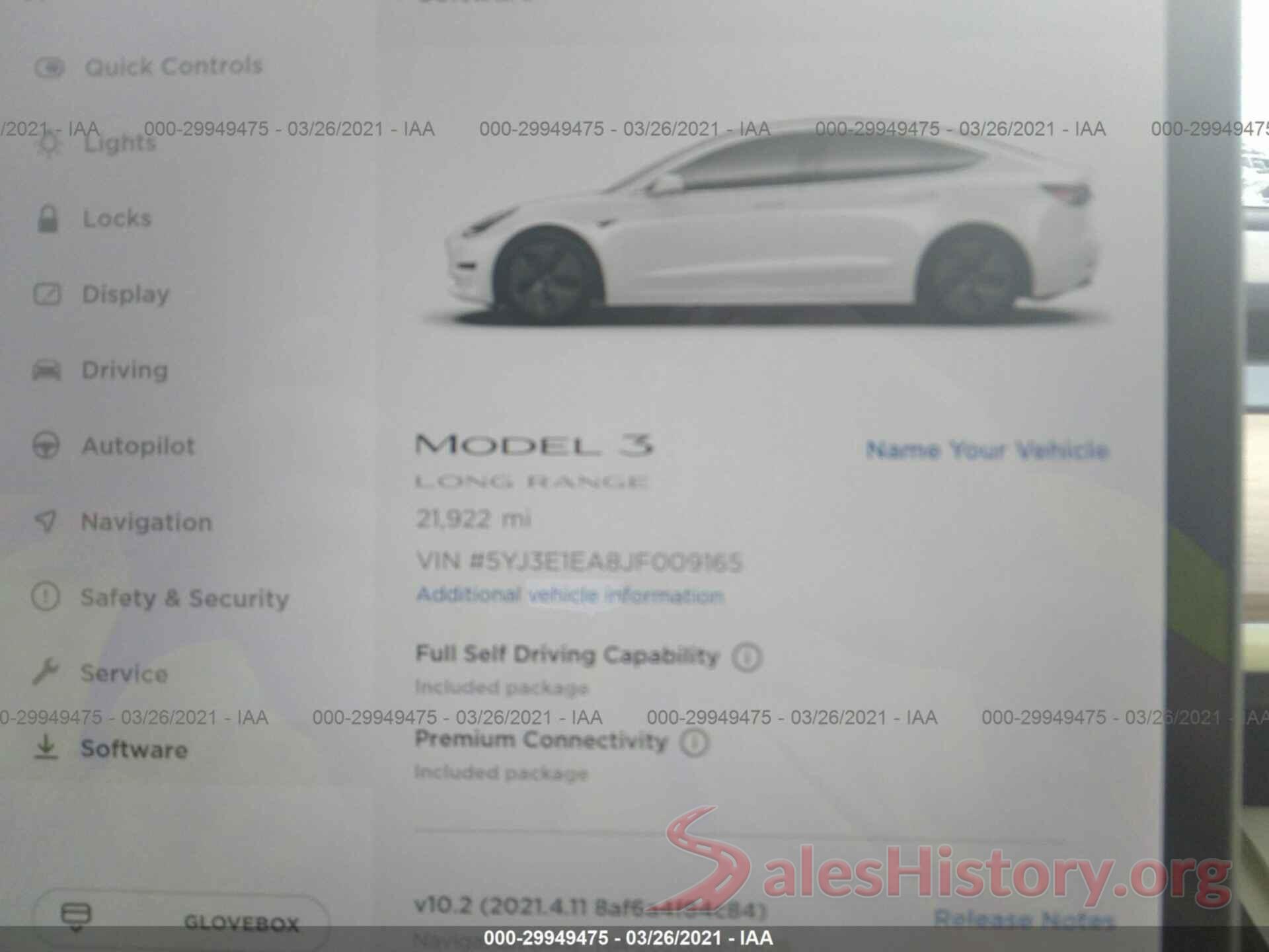 5YJ3E1EA8JF009165 2018 TESLA MODEL 3