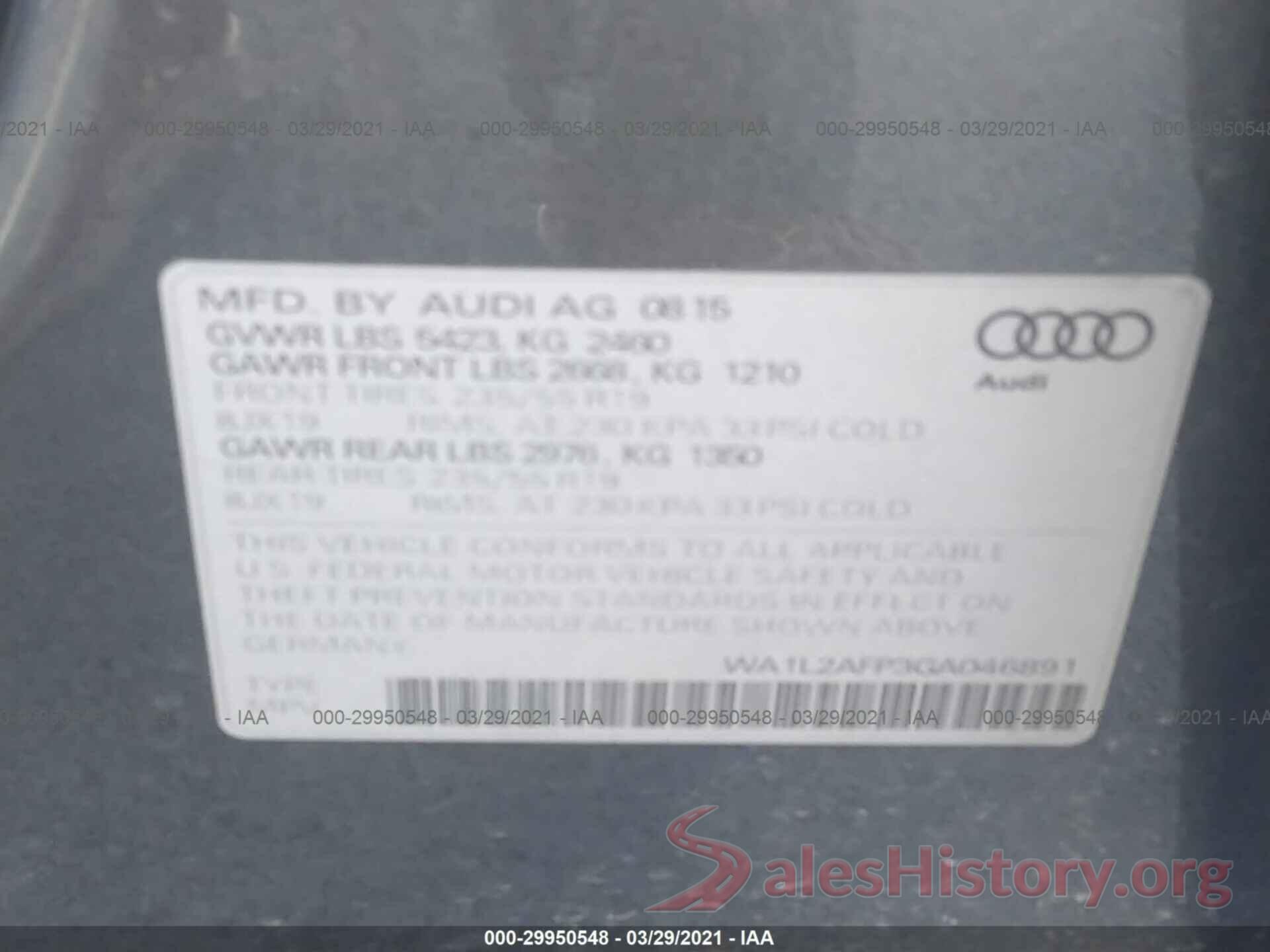 WA1L2AFP3GA046891 2016 AUDI Q5