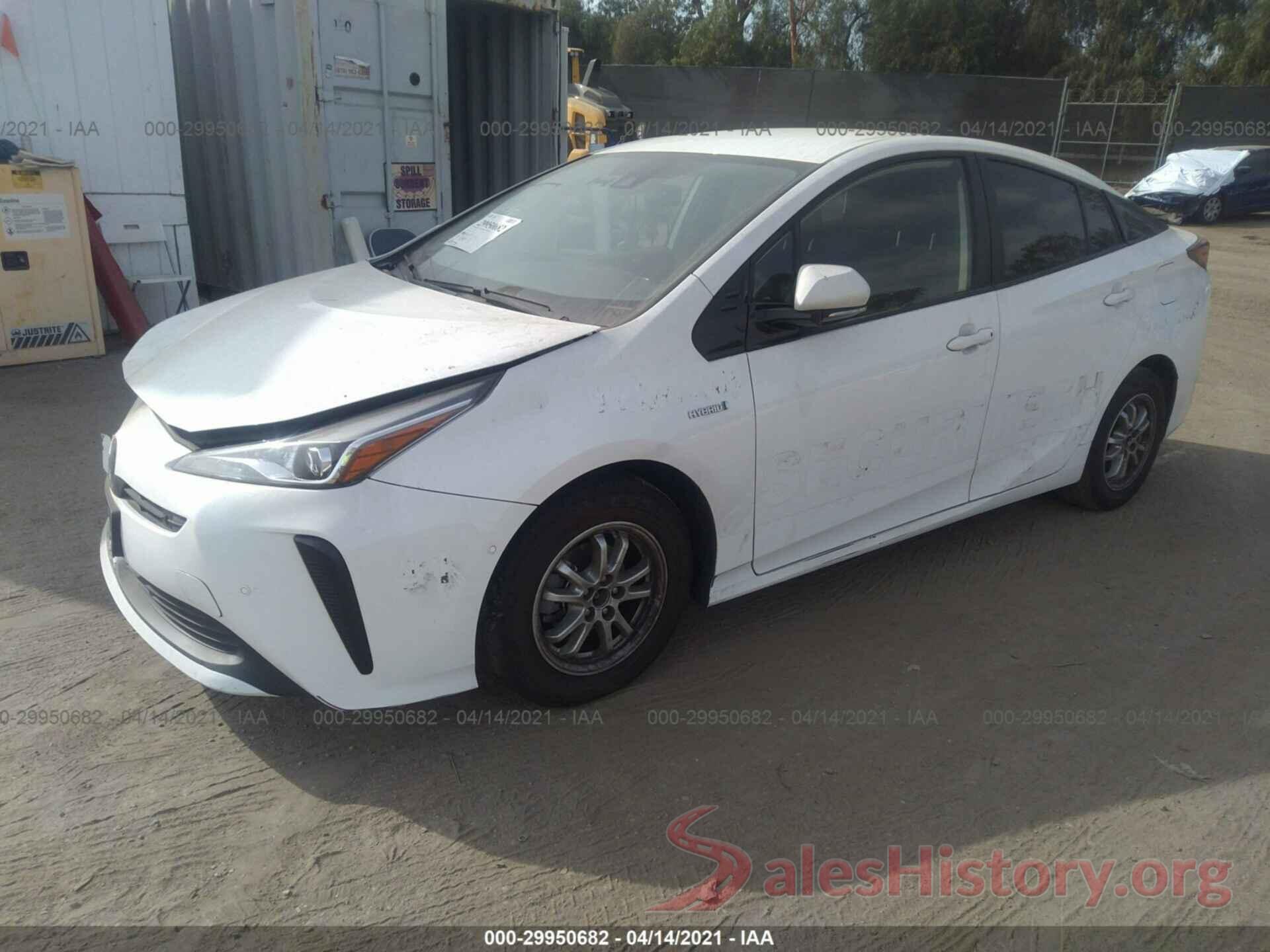 JTDKARFU6K3068616 2019 TOYOTA PRIUS