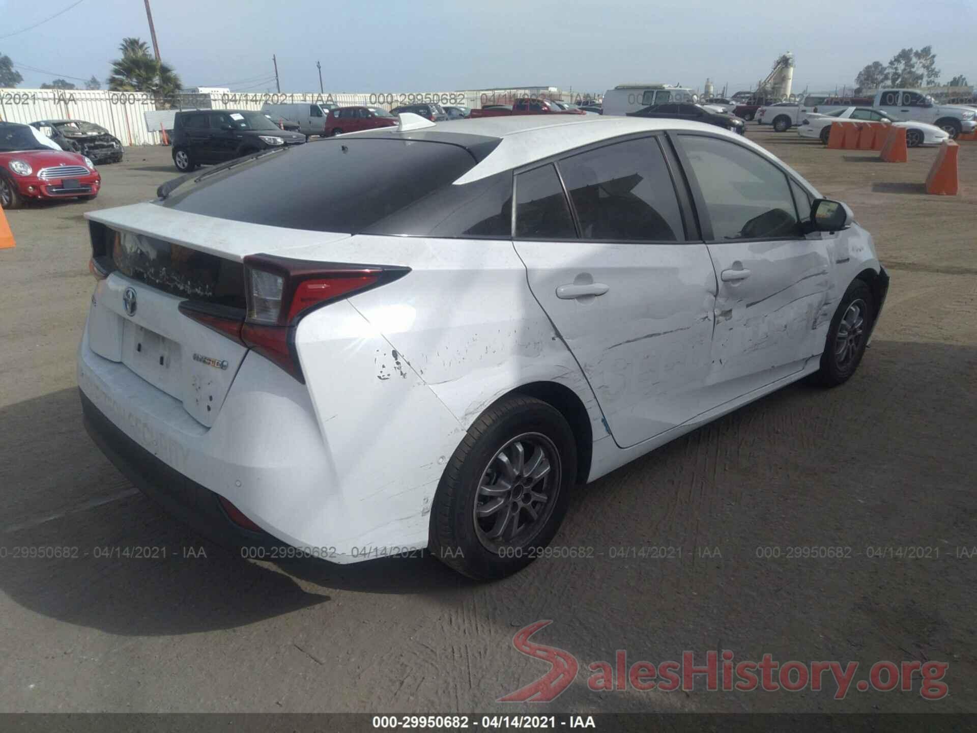 JTDKARFU6K3068616 2019 TOYOTA PRIUS