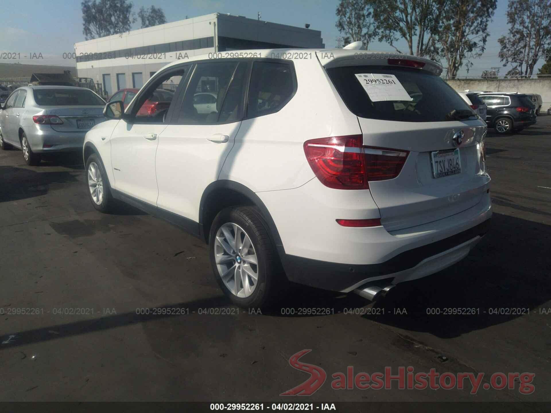 5UXWZ7C50G0T43478 2016 BMW X3