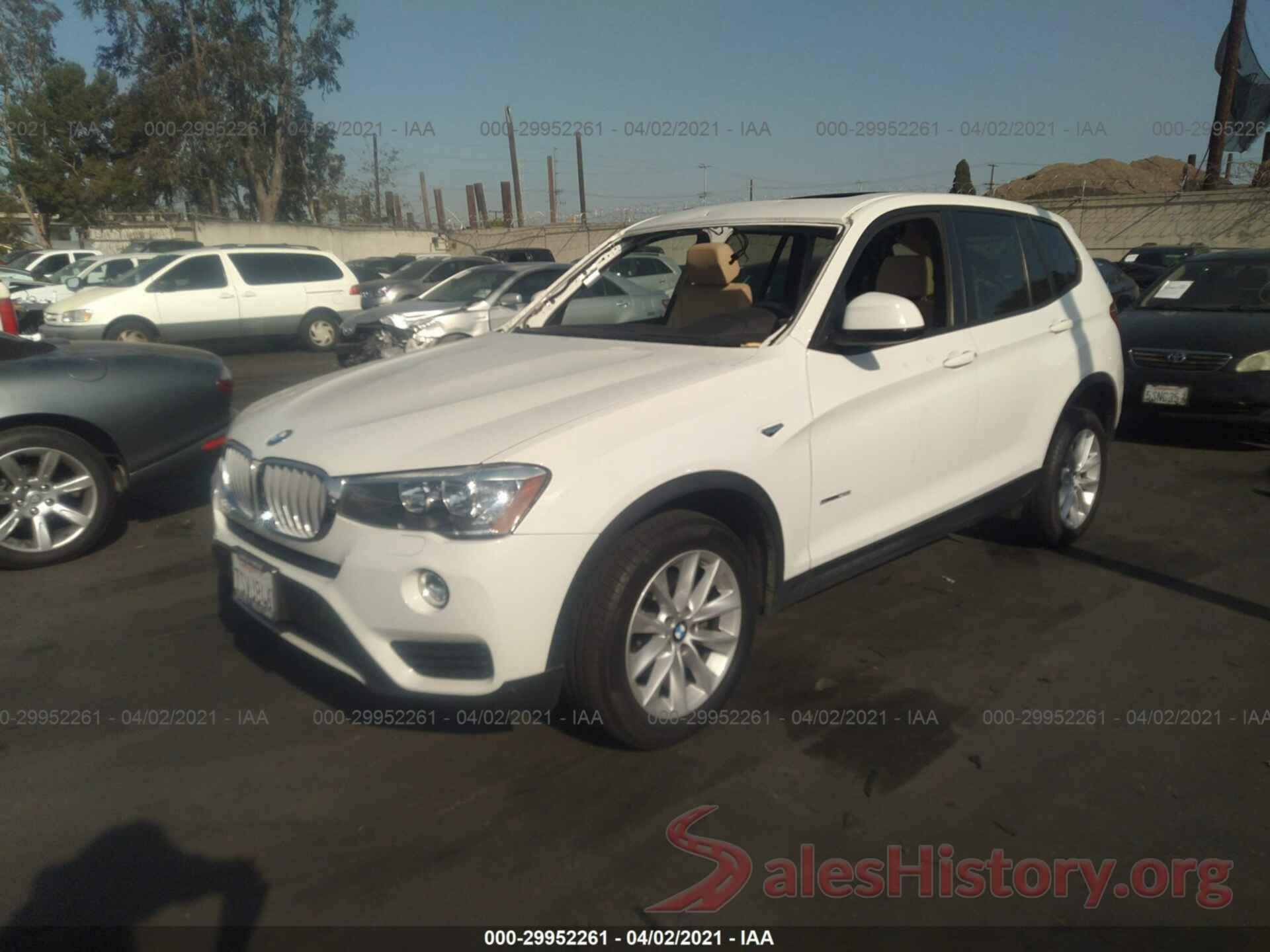 5UXWZ7C50G0T43478 2016 BMW X3