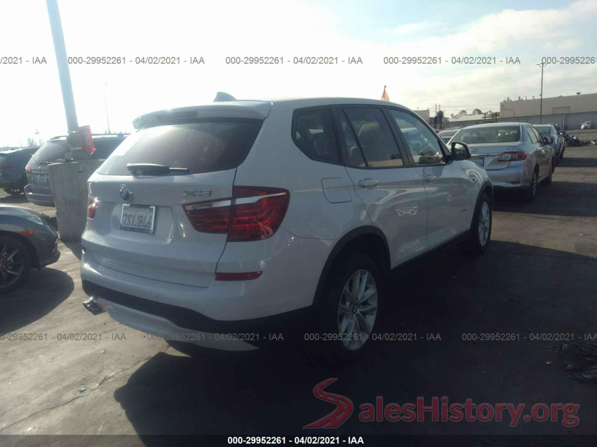 5UXWZ7C50G0T43478 2016 BMW X3