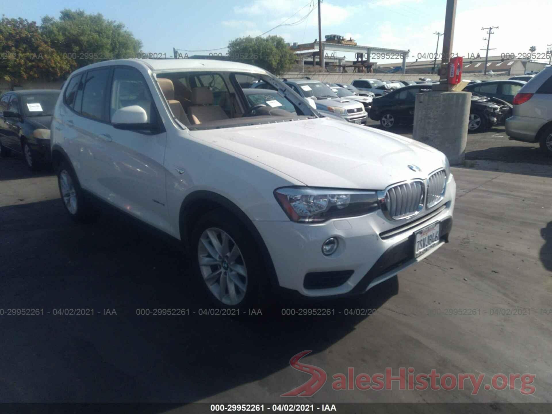 5UXWZ7C50G0T43478 2016 BMW X3