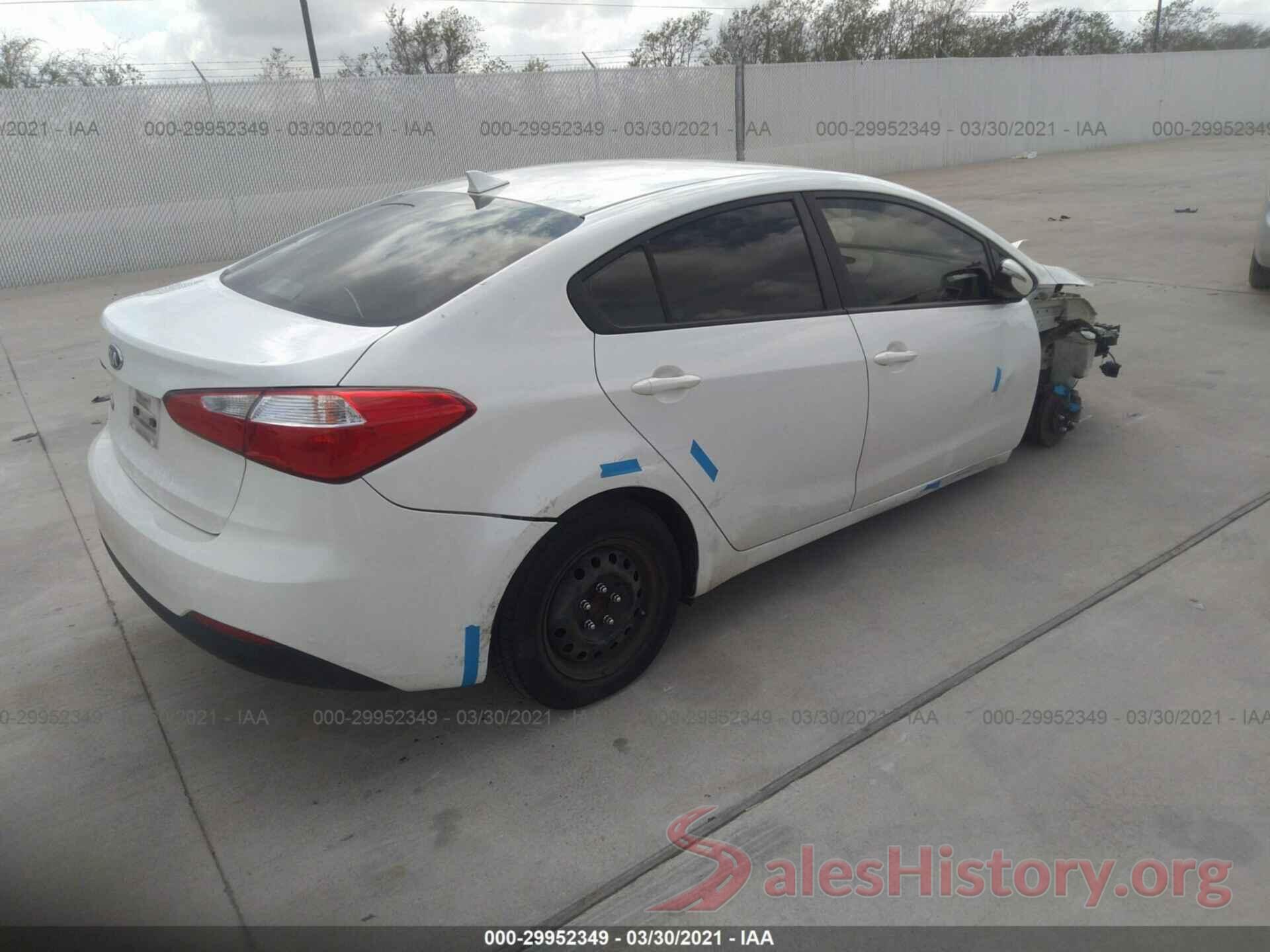 KNAFX4A69G5523267 2016 KIA FORTE