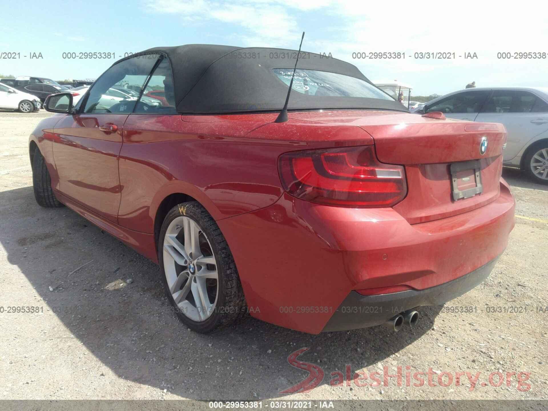 WBA1K9C55GV322167 2016 BMW 2 SERIES