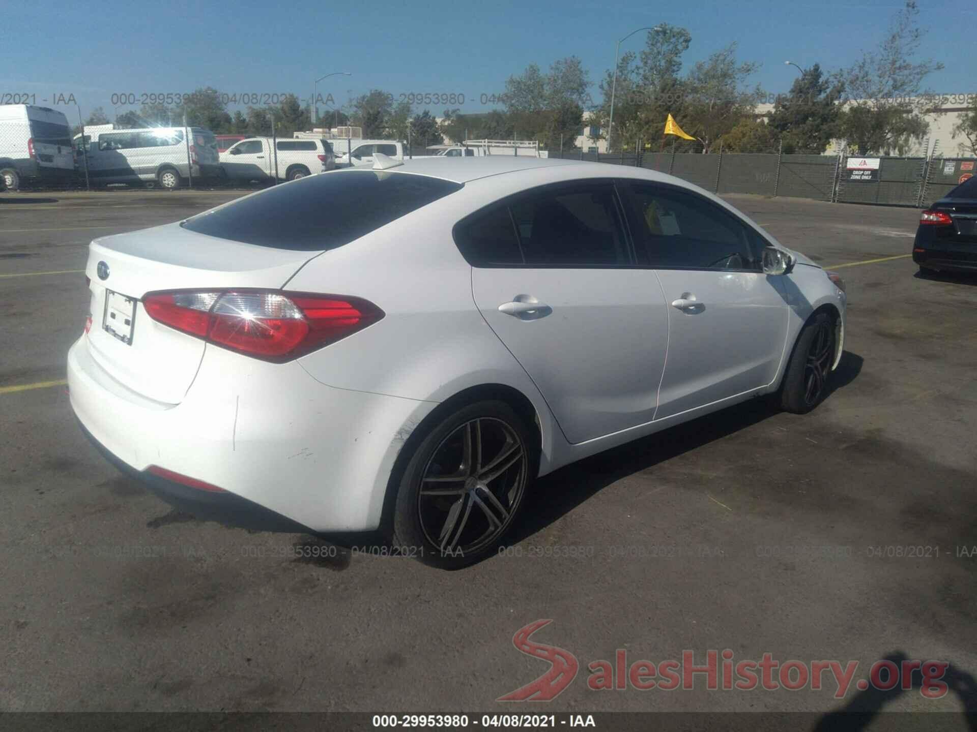 KNAFK4A61G5591254 2016 KIA FORTE