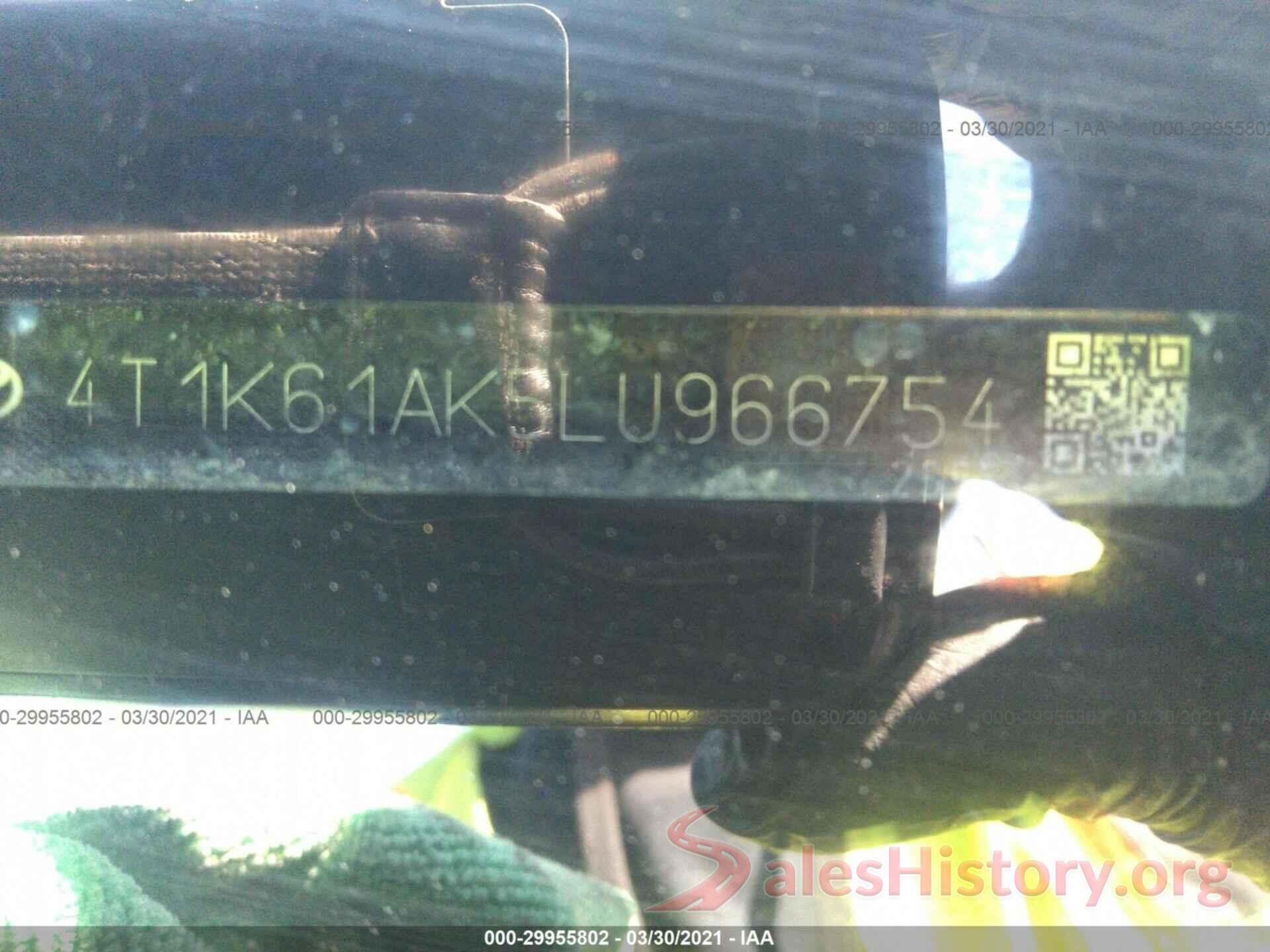 4T1K61AK5LU966754 2020 TOYOTA CAMRY