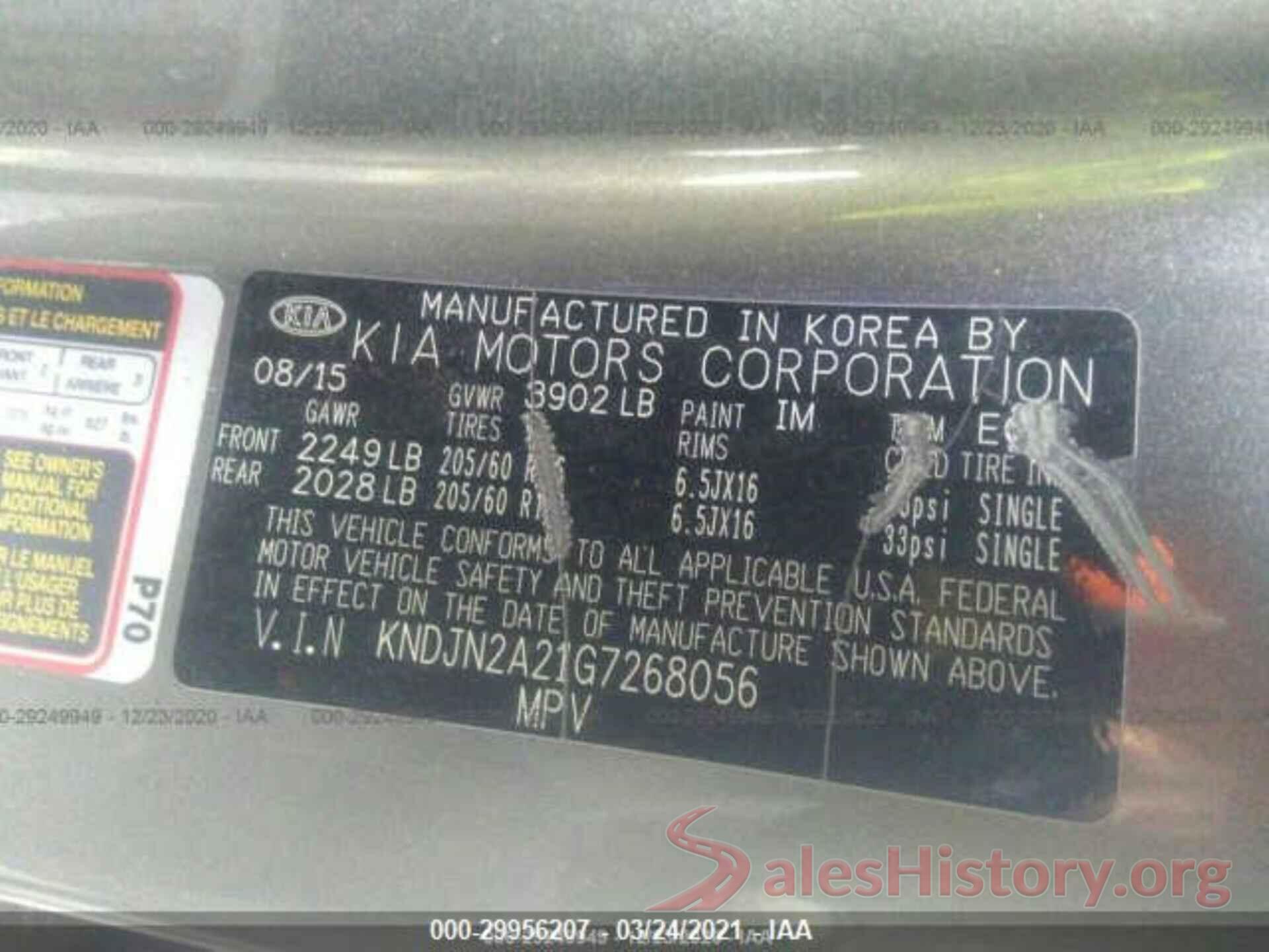 KNDJN2A21G7268056 2016 KIA SOUL