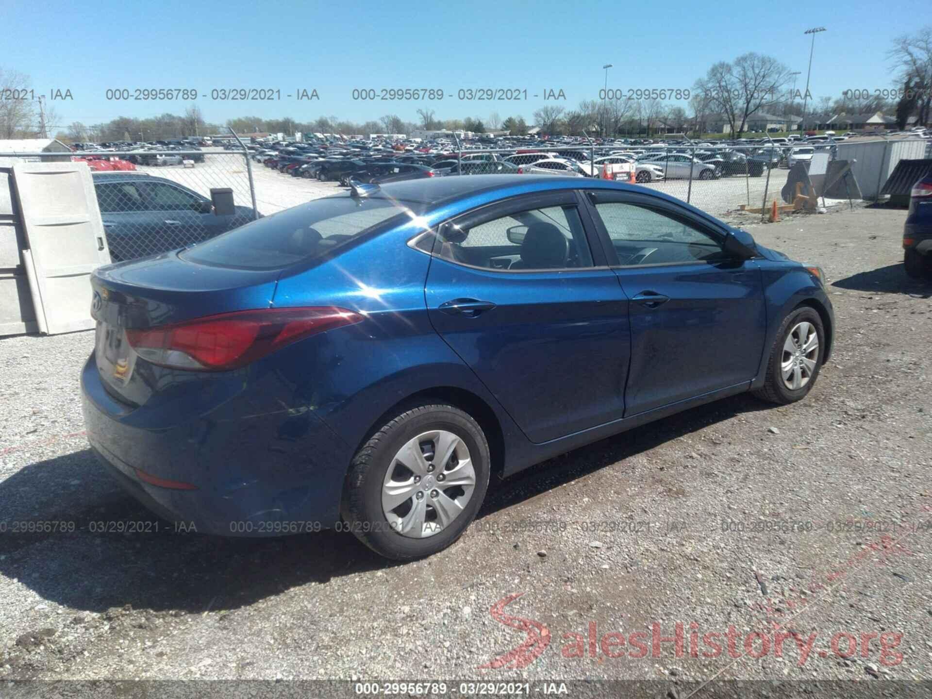 5NPDH4AE3GH706985 2016 HYUNDAI ELANTRA