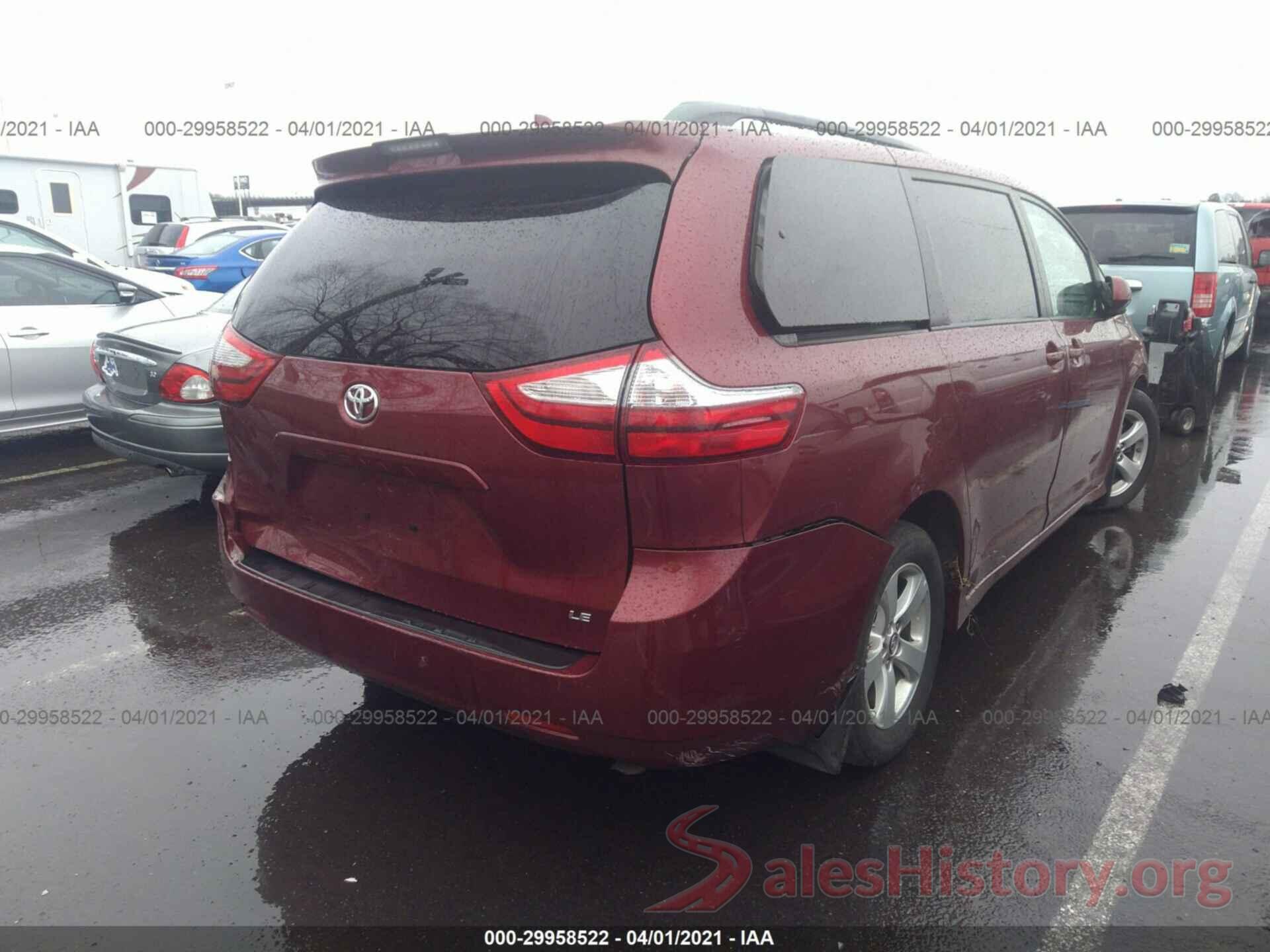 5TDKZ3DC8JS947158 2018 TOYOTA SIENNA