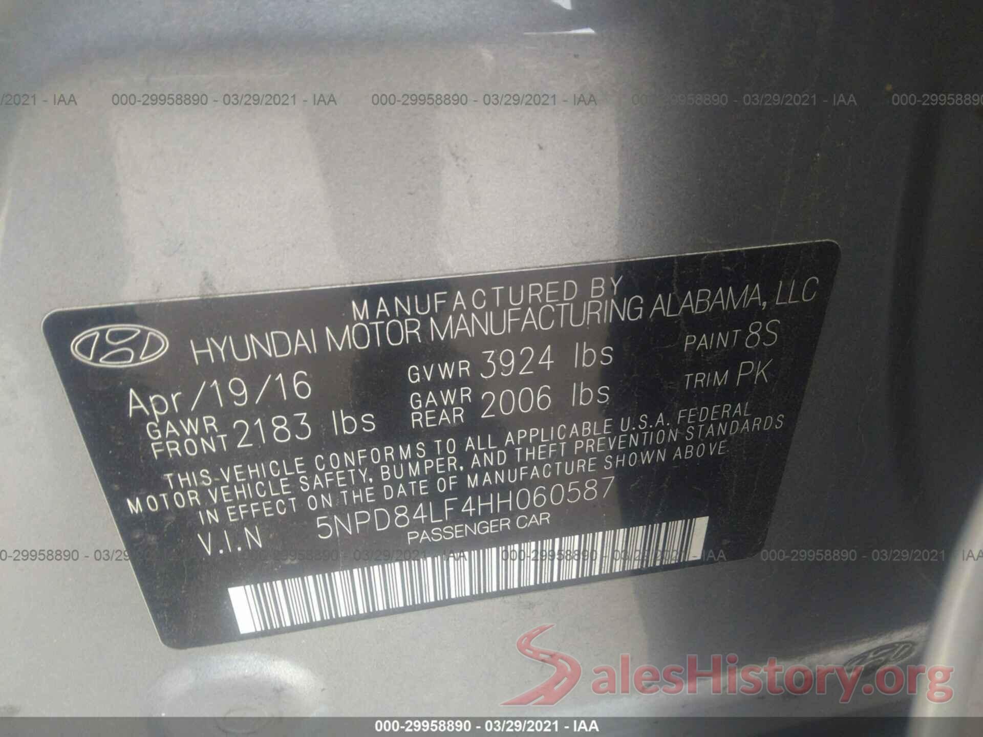 5NPD84LF4HH060587 2017 HYUNDAI ELANTRA